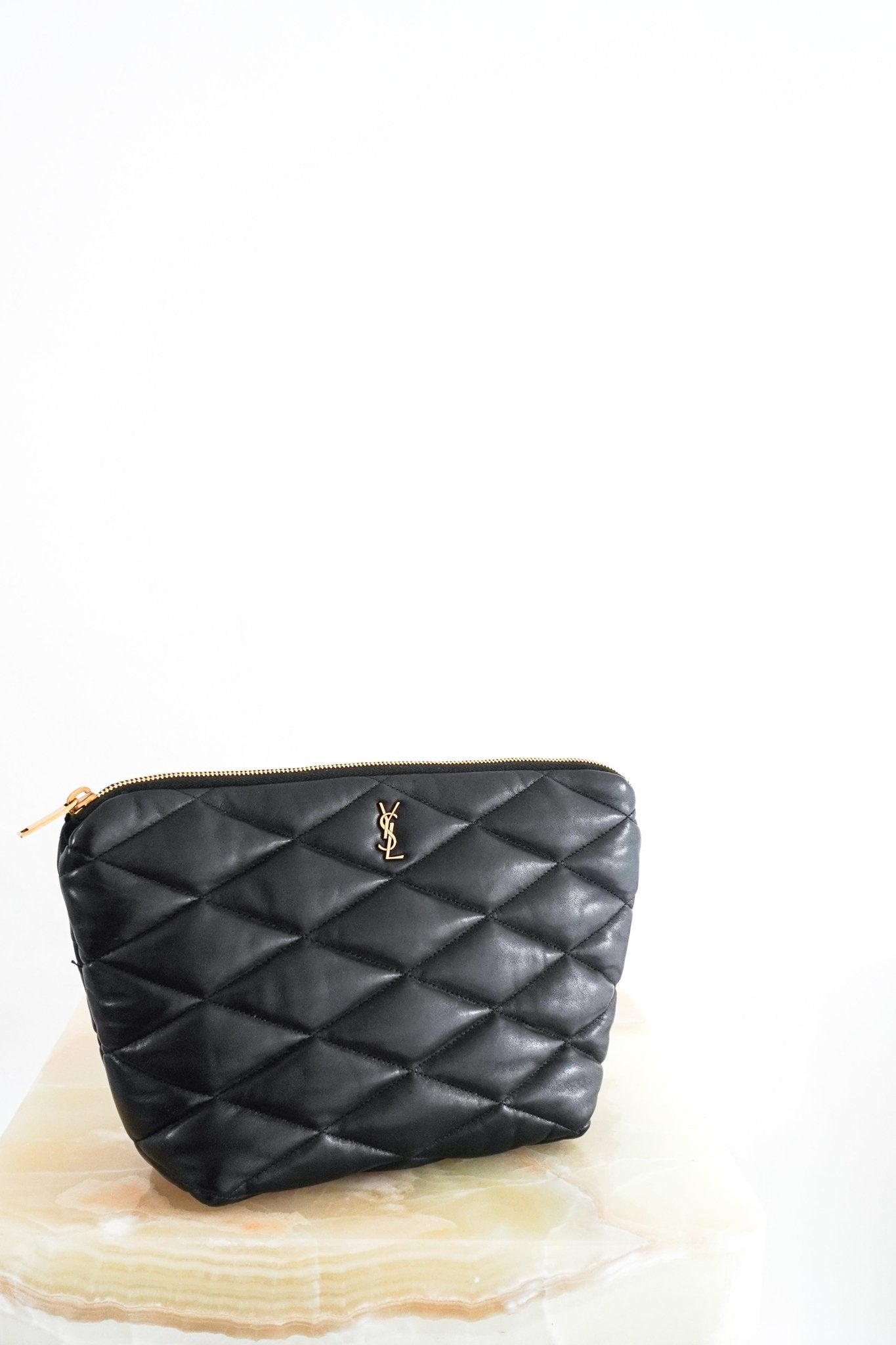 Saint Laurent Sade Large Cosmetic Pouch RRP £800 | Authentic Preloved - Reloved Again