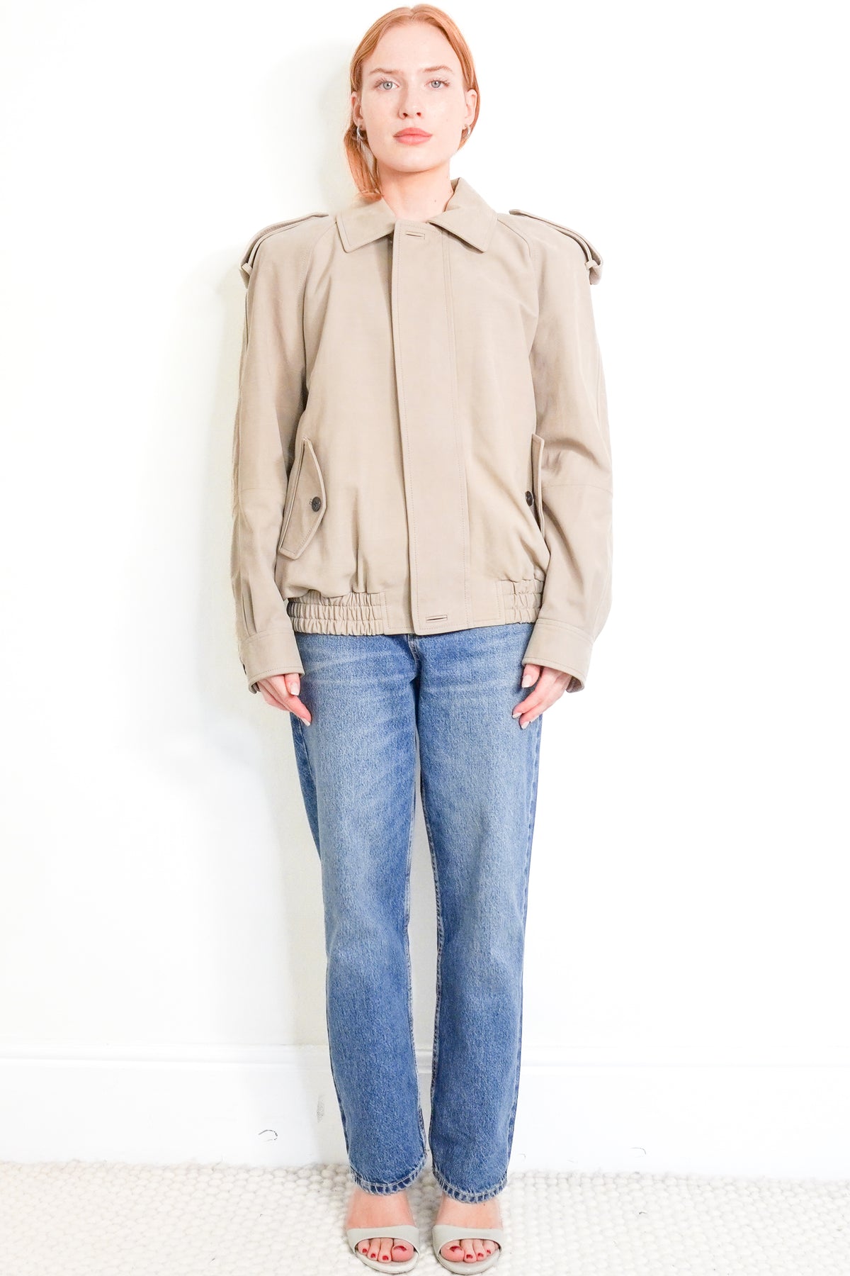 Saint Laurent Nubuck Bomber front