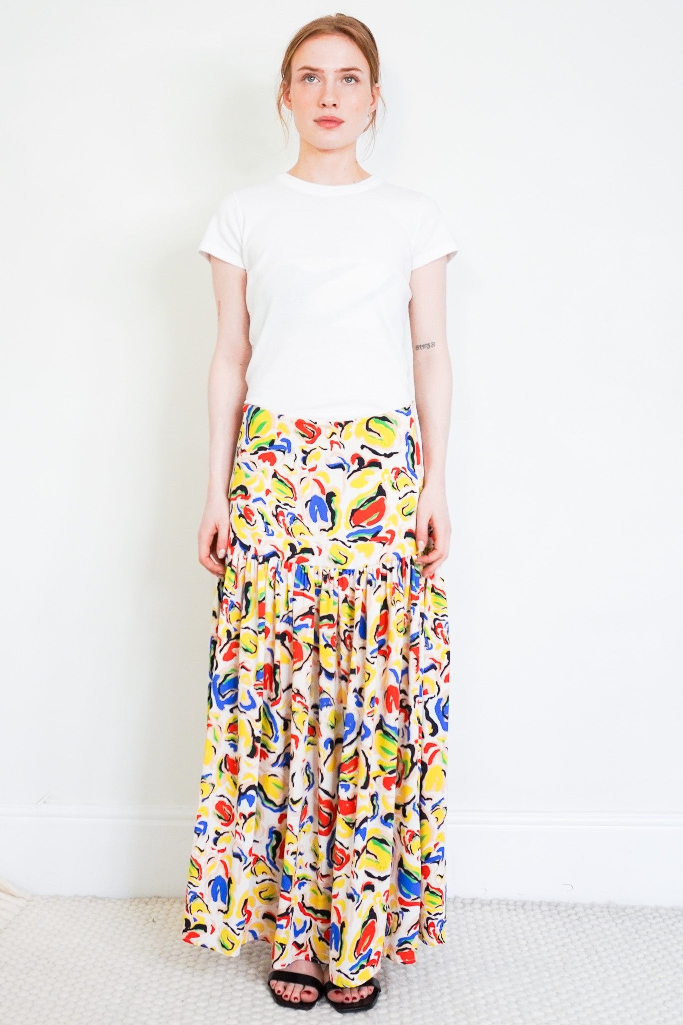 Saloni printed Maxi Skirt RRP £725 | Authentic Preloved - Reloved Again