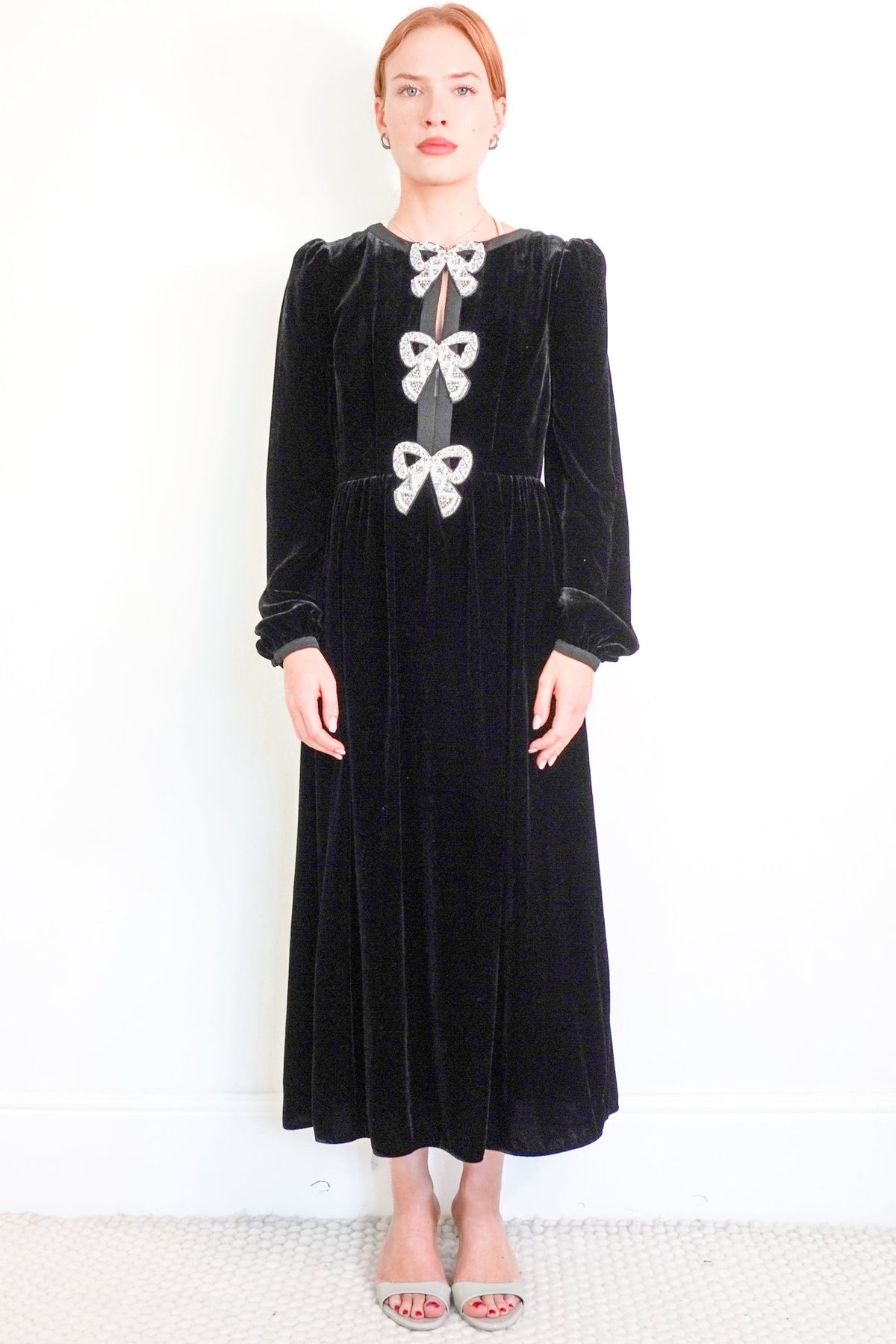 Saloni Camille Velvet Embellished Gown (RRP £700) | Authentic Preloved - Reloved Again