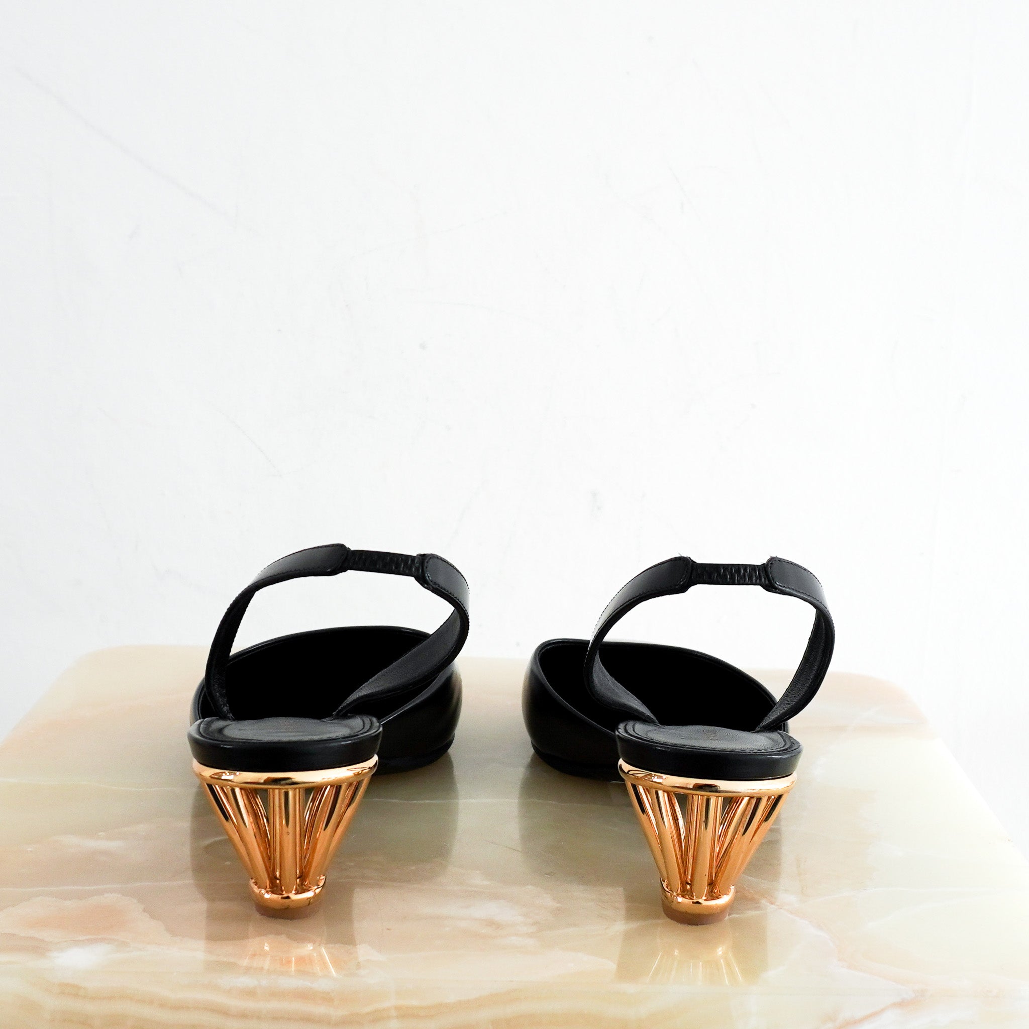 Salvatore Ferragamo Cage Heeled Slingbacks RRP £550 | Authentic Preloved - Reloved Again