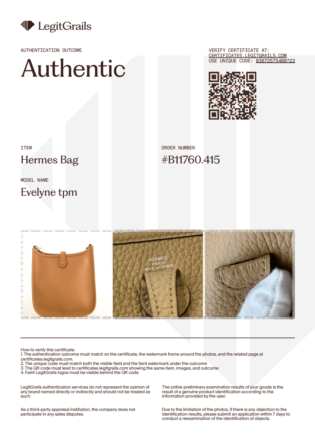 Hermes Evelyn 16 Amazone Biscuit Bag | Authentic Preloved - Reloved Again