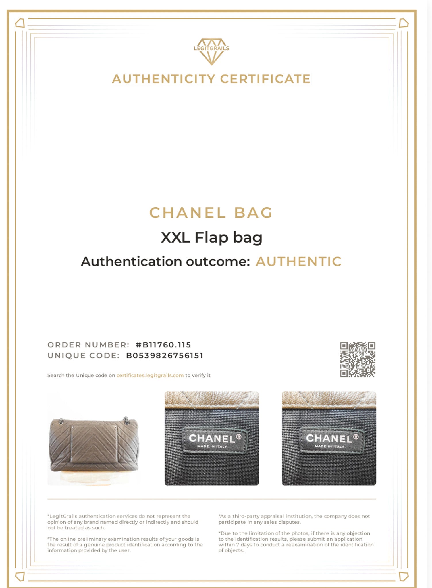 Khaki Chevron Quilted XXL Airline Flap Bag