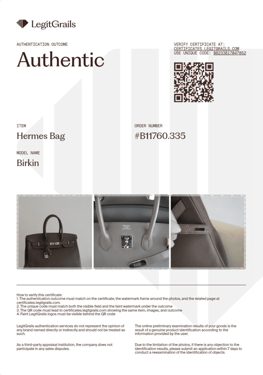 Hermès Birkin 35 Retourne in Etoupe Epsom Leather Palladium Hardware | Authentic Preloved - Reloved Again
