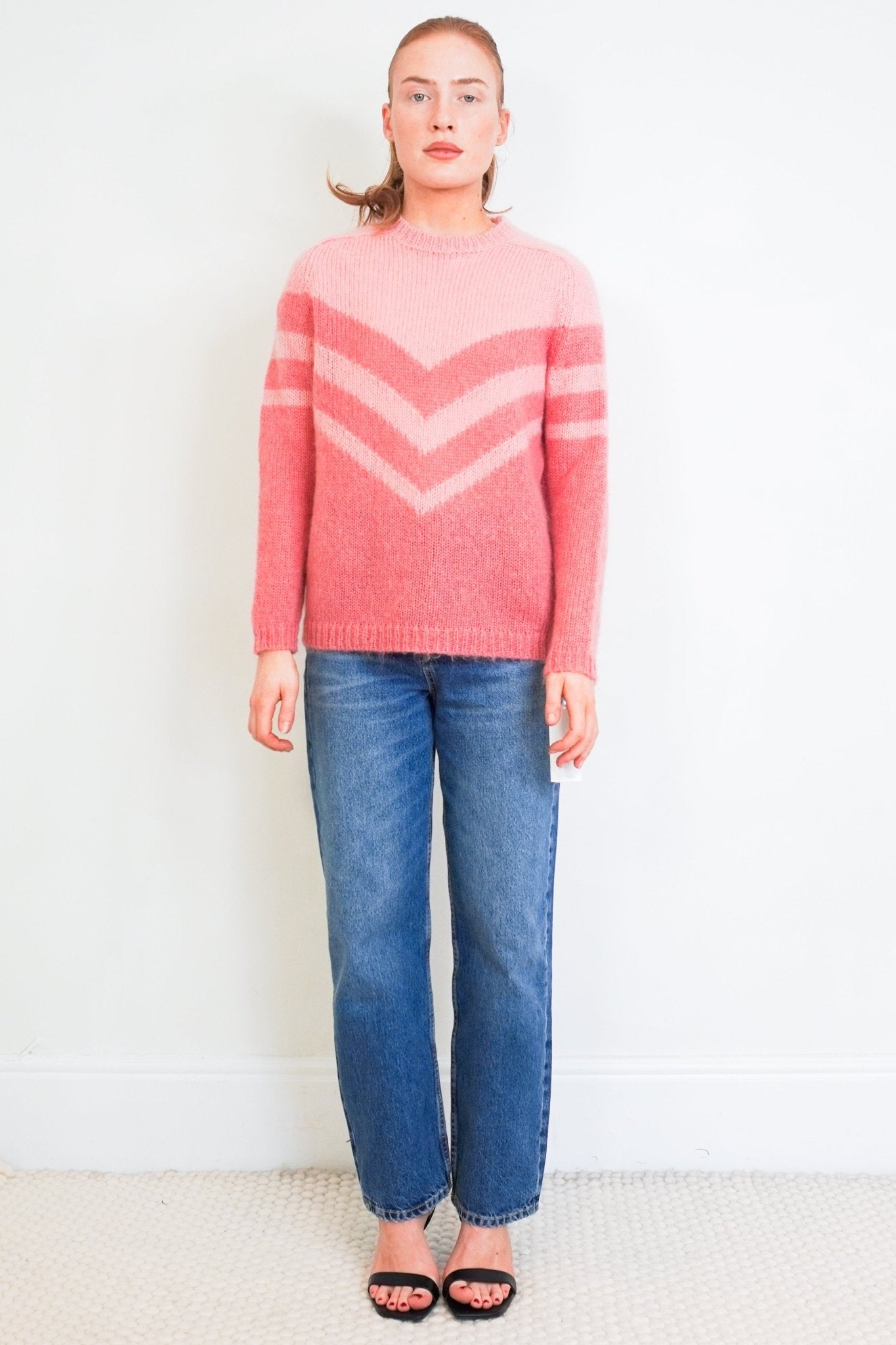 Sezane Pink Mohair Crewneck Jumper RRP £125 | Authentic Preloved - Reloved Again