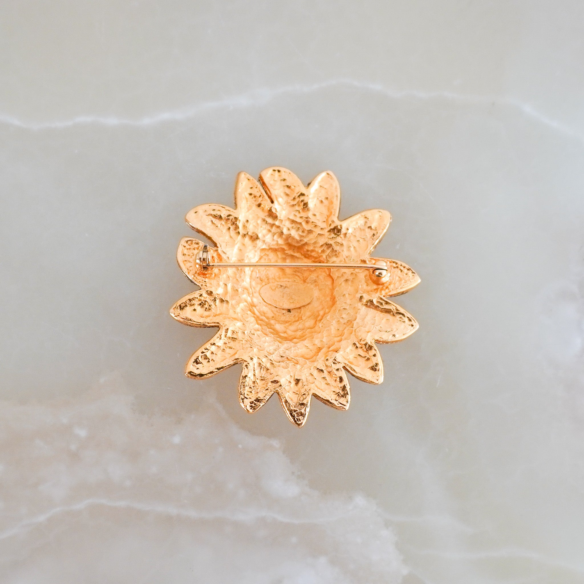Side Chanel Vintage Lion and Sun Shaped Brooch