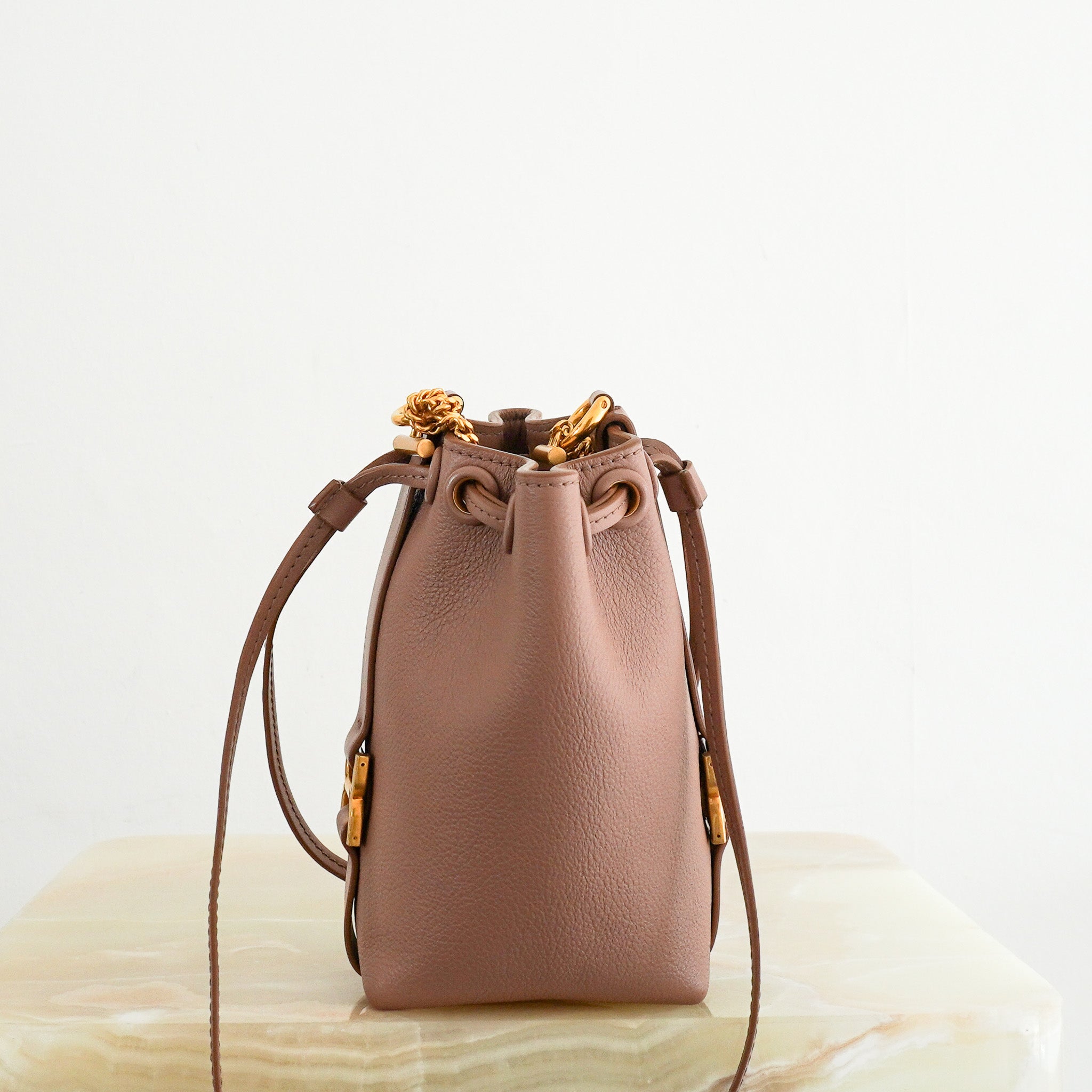 Chloe Marcie Micro Bucket Bag in Wood Rose RRP £1,225 | Authentic Preloved - Reloved Again