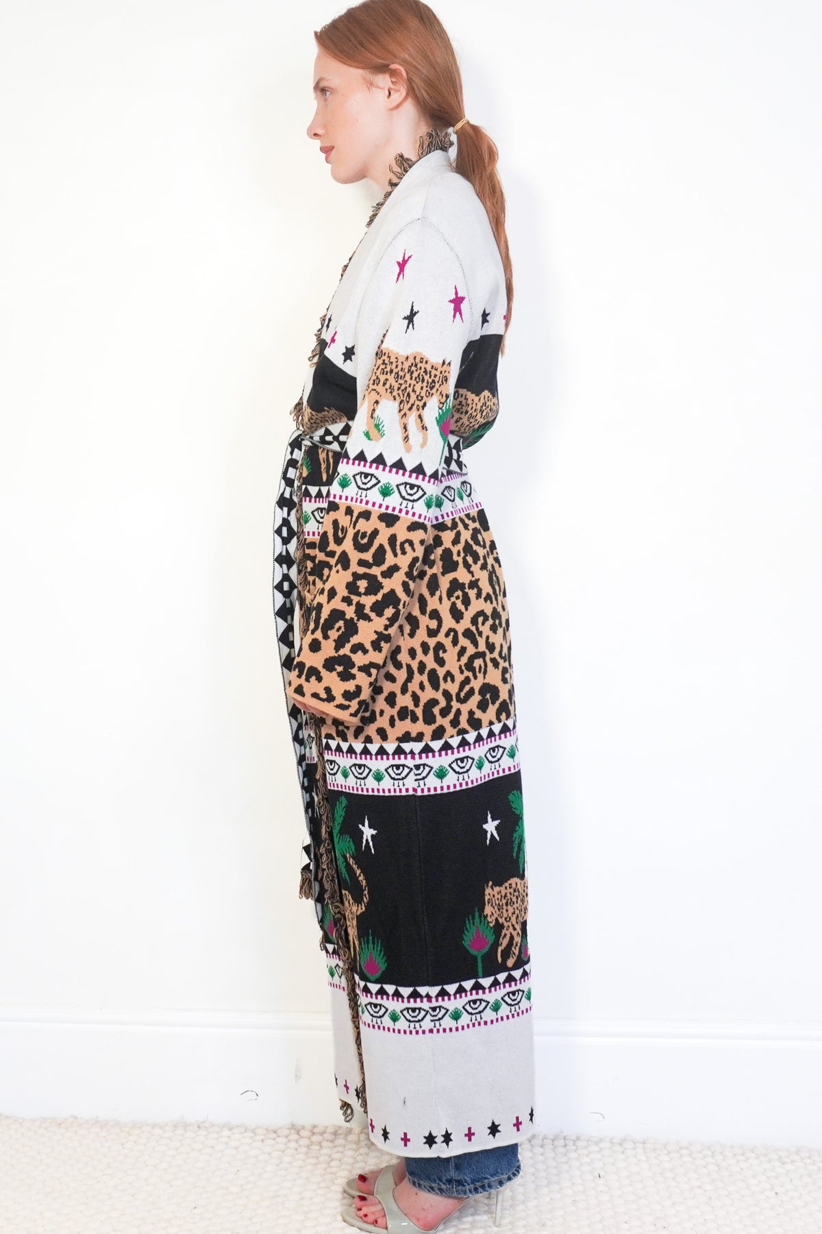 Side: Hayley Menzies Long Line Cardigan