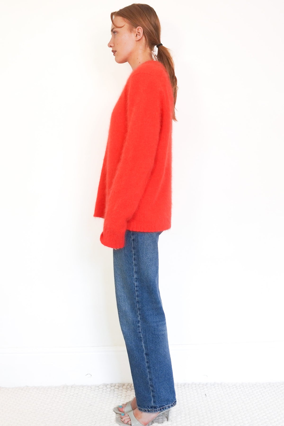 Side Image: ACNE Studios Red Knit Jumper