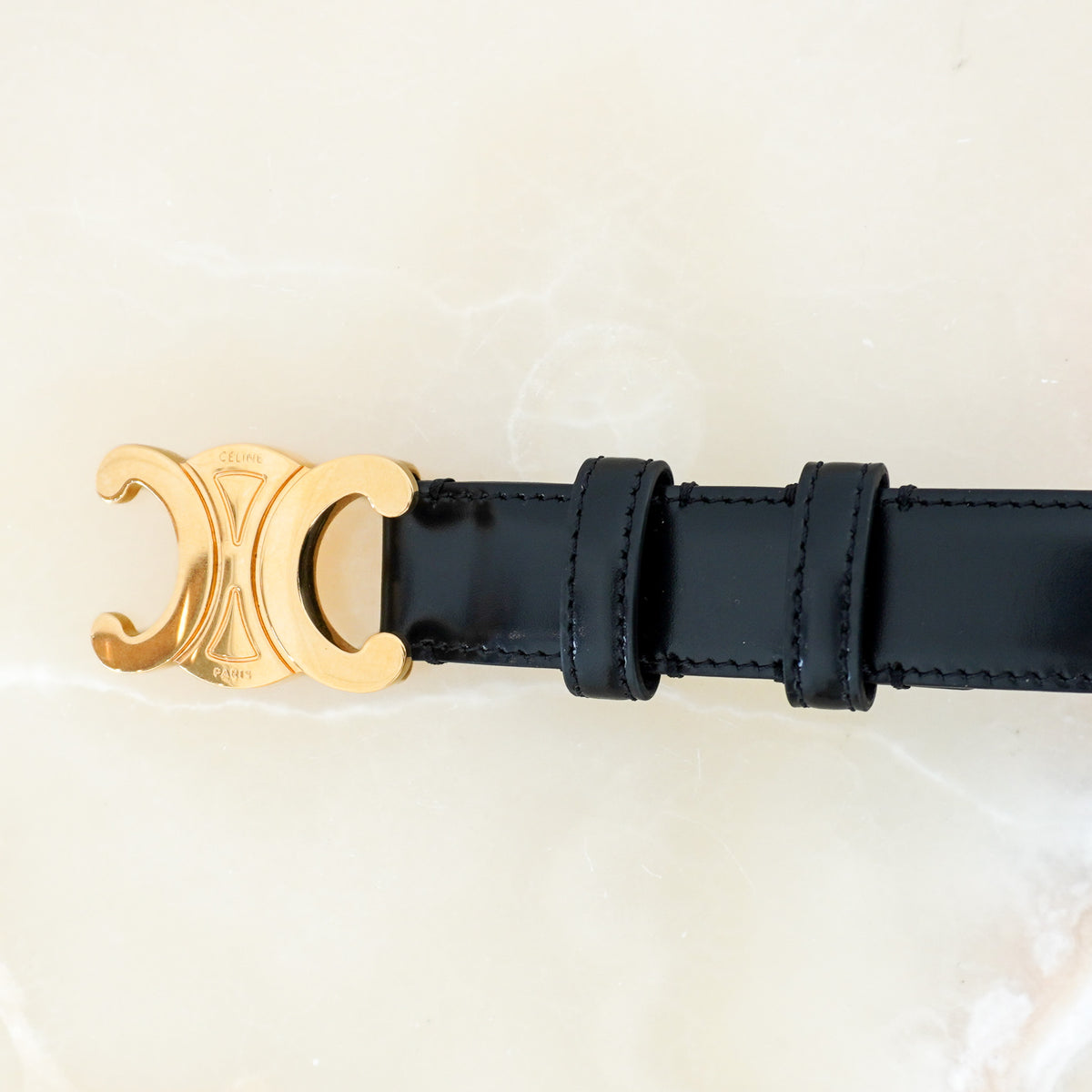 Celine Triomphe Belt in Black (RRP £490) | FINAL SALE Authentic Preloved - Reloved Again