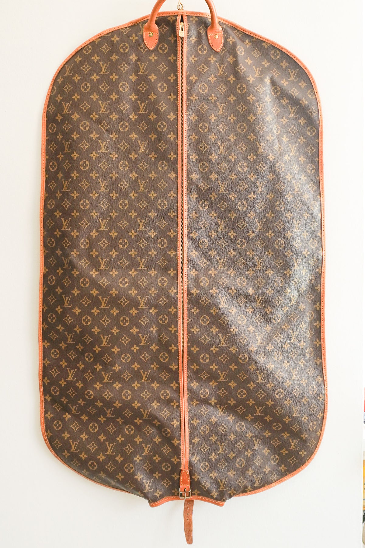 Side Image: Louis Vuitton Monogram Suit Carrier Garment Bag Brown
