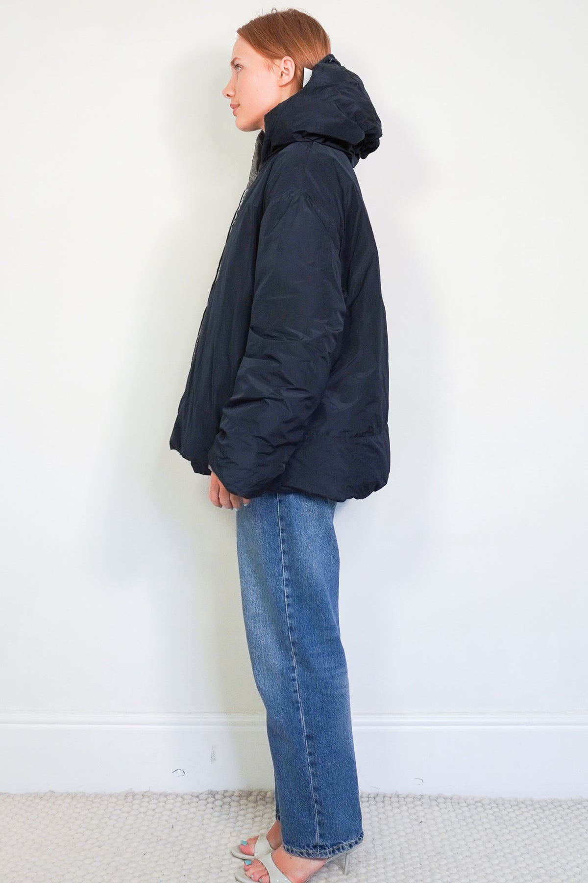 Max Mara Padded Silver Coat (RRP £700) | Authentic Preloved-FINAL SALE - Reloved Again