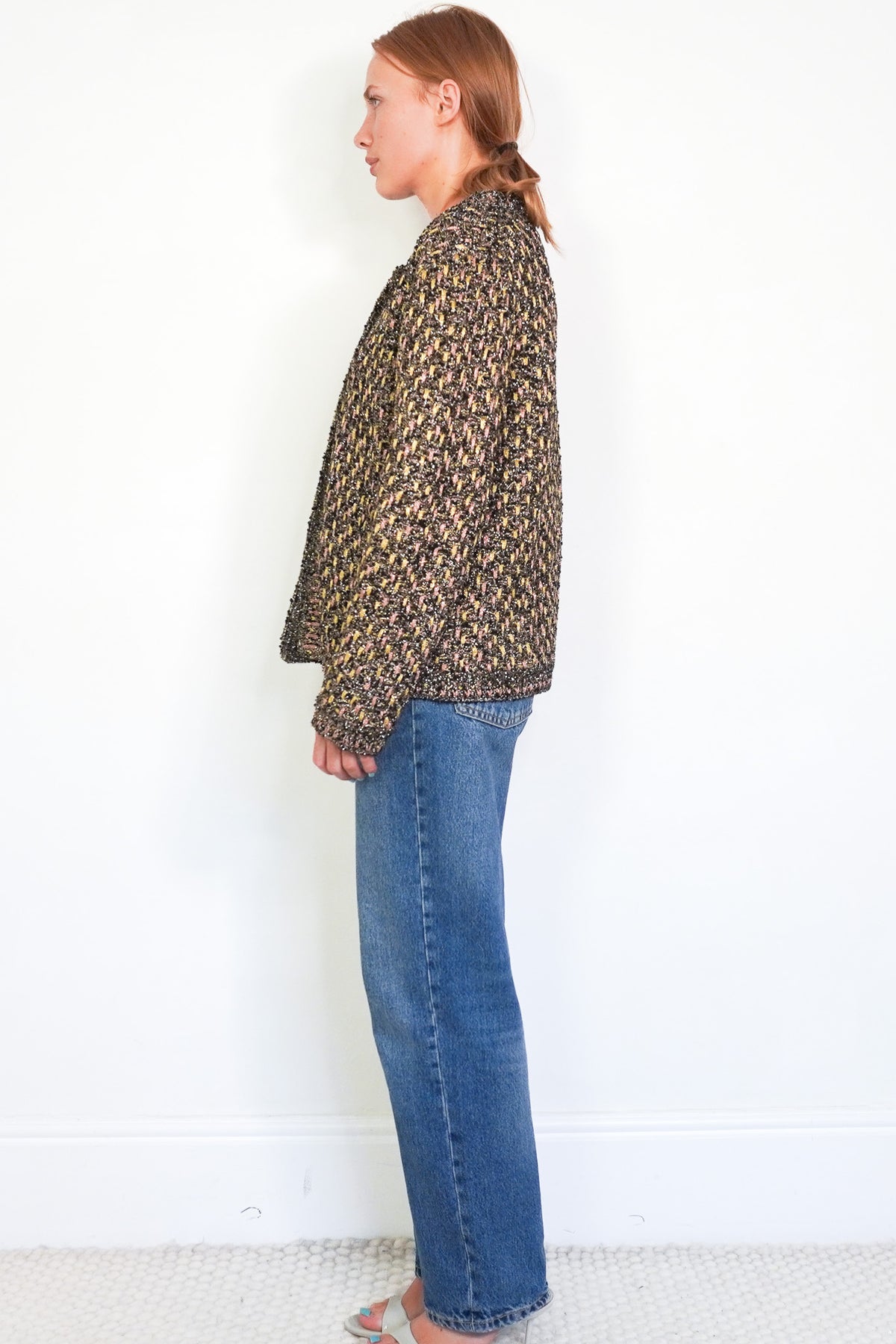 Side Image: Missoni M Tweed Gold and Pink Jacket