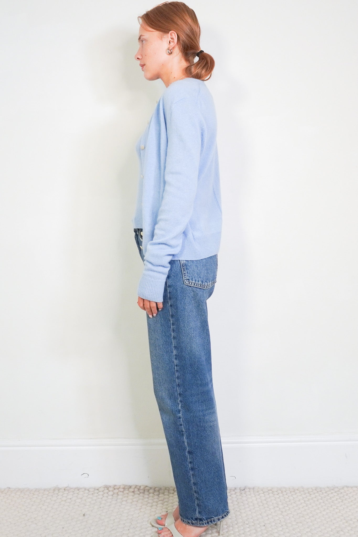 Side Image: The Row Blue Knit Vest