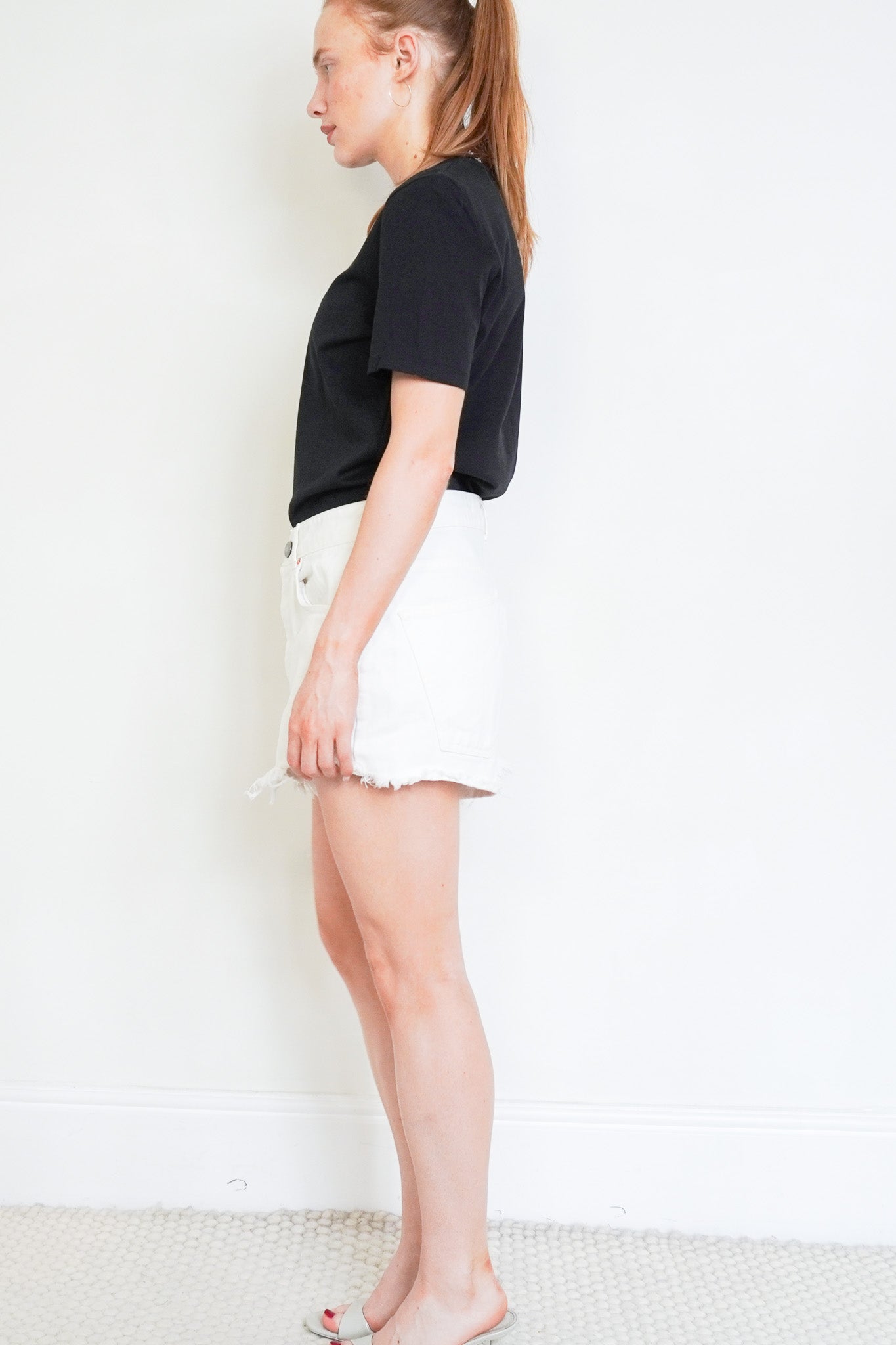 Raey White Denim Shorts RRP £200 | Authentic Preloved - Reloved Again