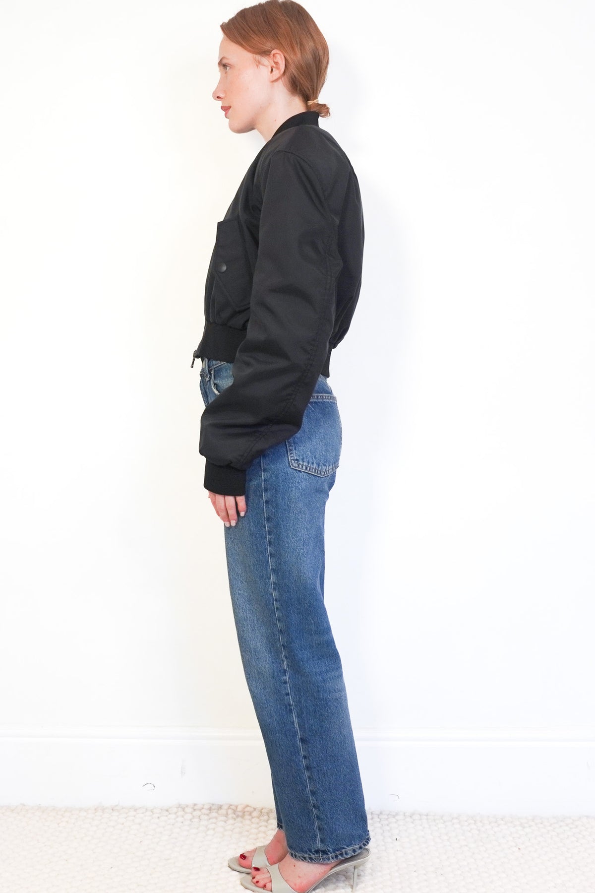 Side: Wardrobe NYC Bomber Jacket