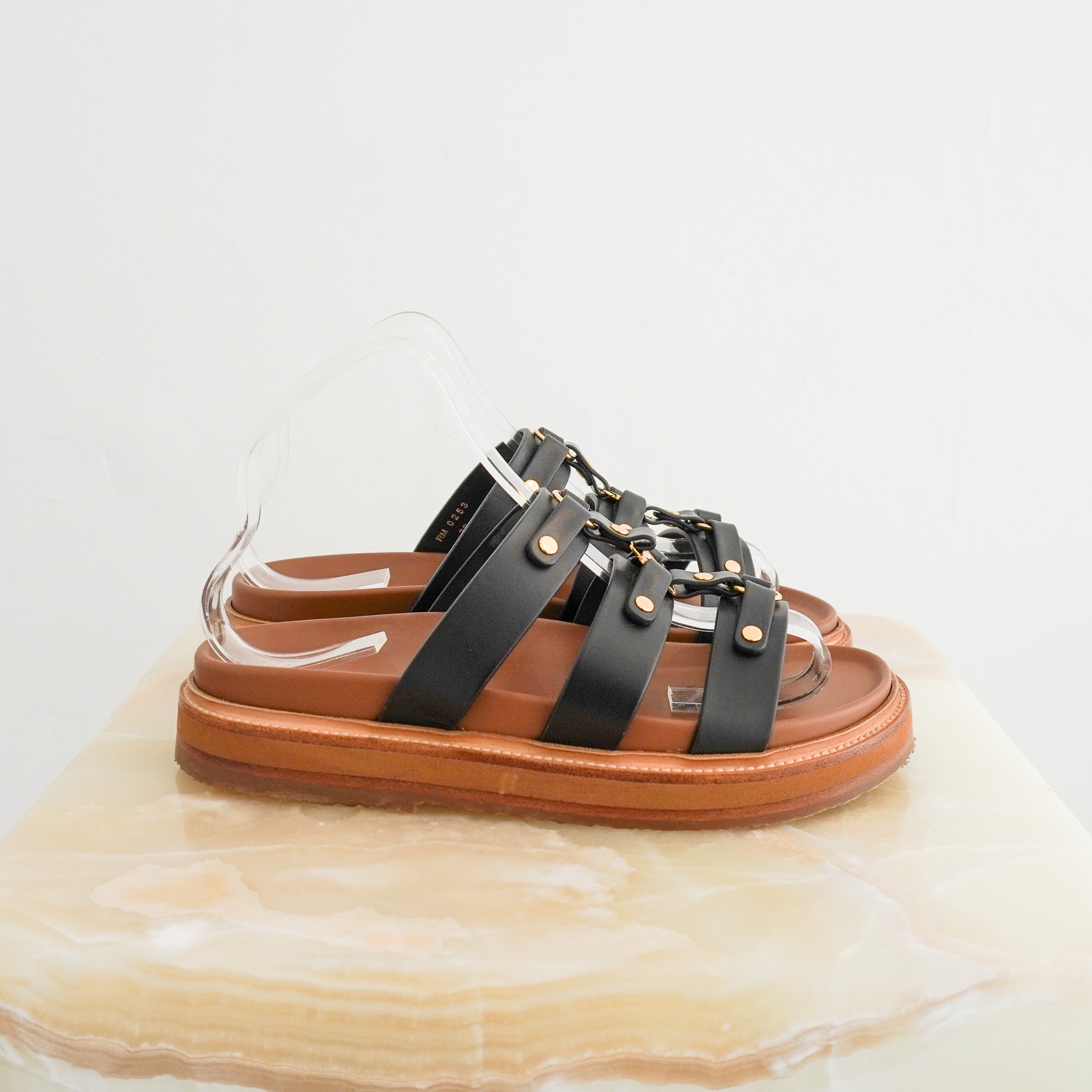 Side image of the CURRENT SEASON Celine Triomphe Tippi Slides
