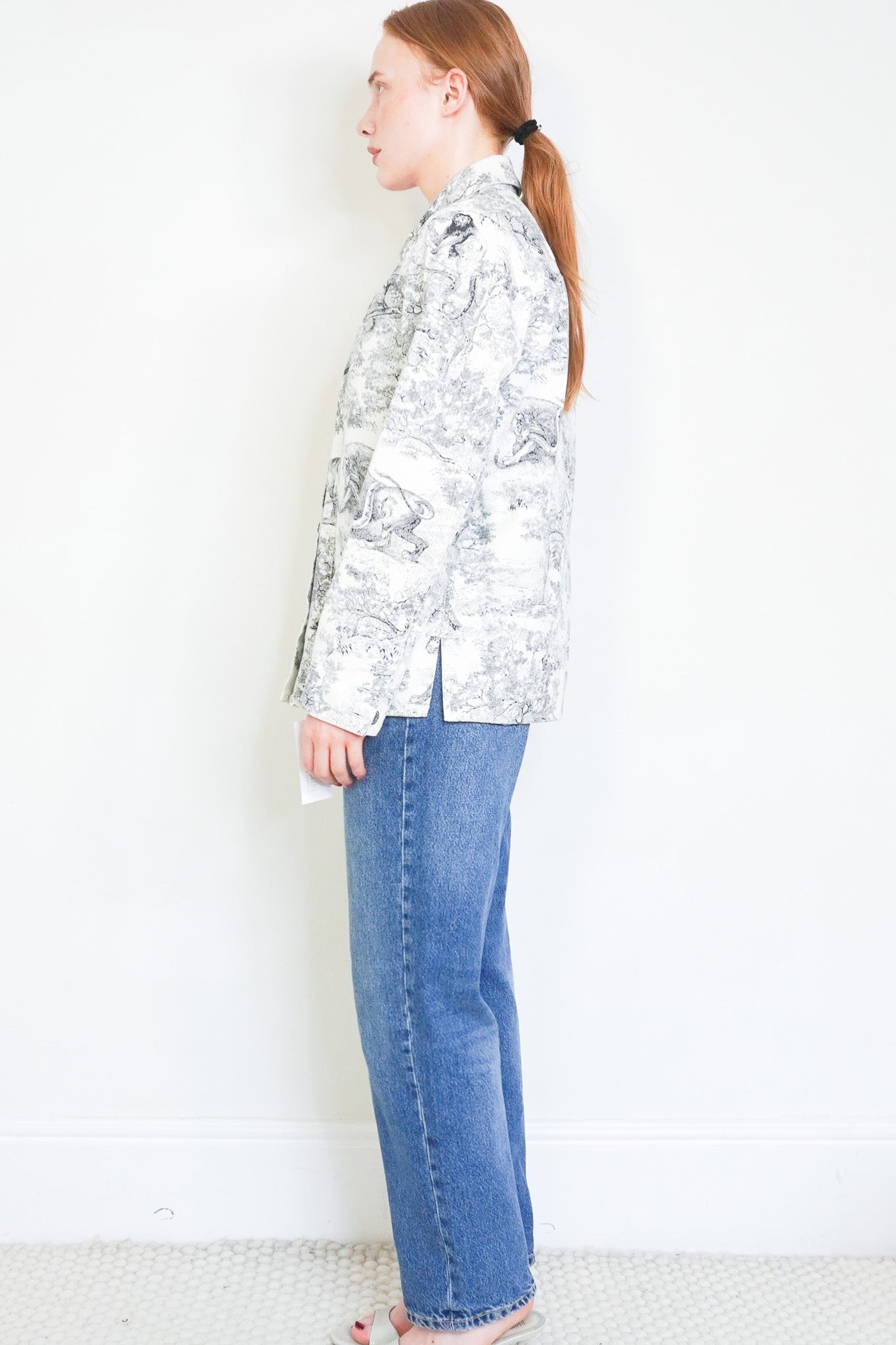 Side image of the Christian Dior Toile de Jouy Denim Jacket