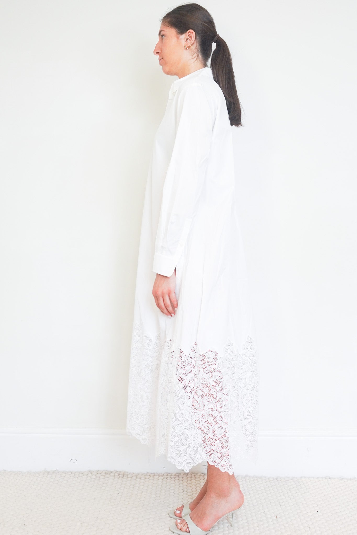 Side image of the Front image of the NEW Loro Piana Carola Macrame Dress