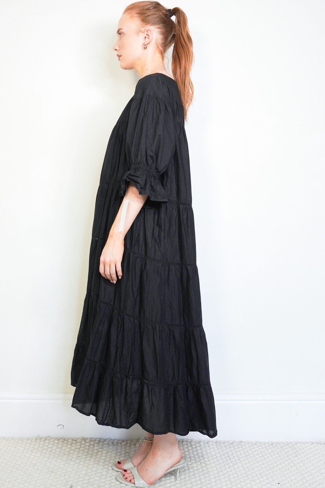 Side image of the Merlette Black Summer Dress