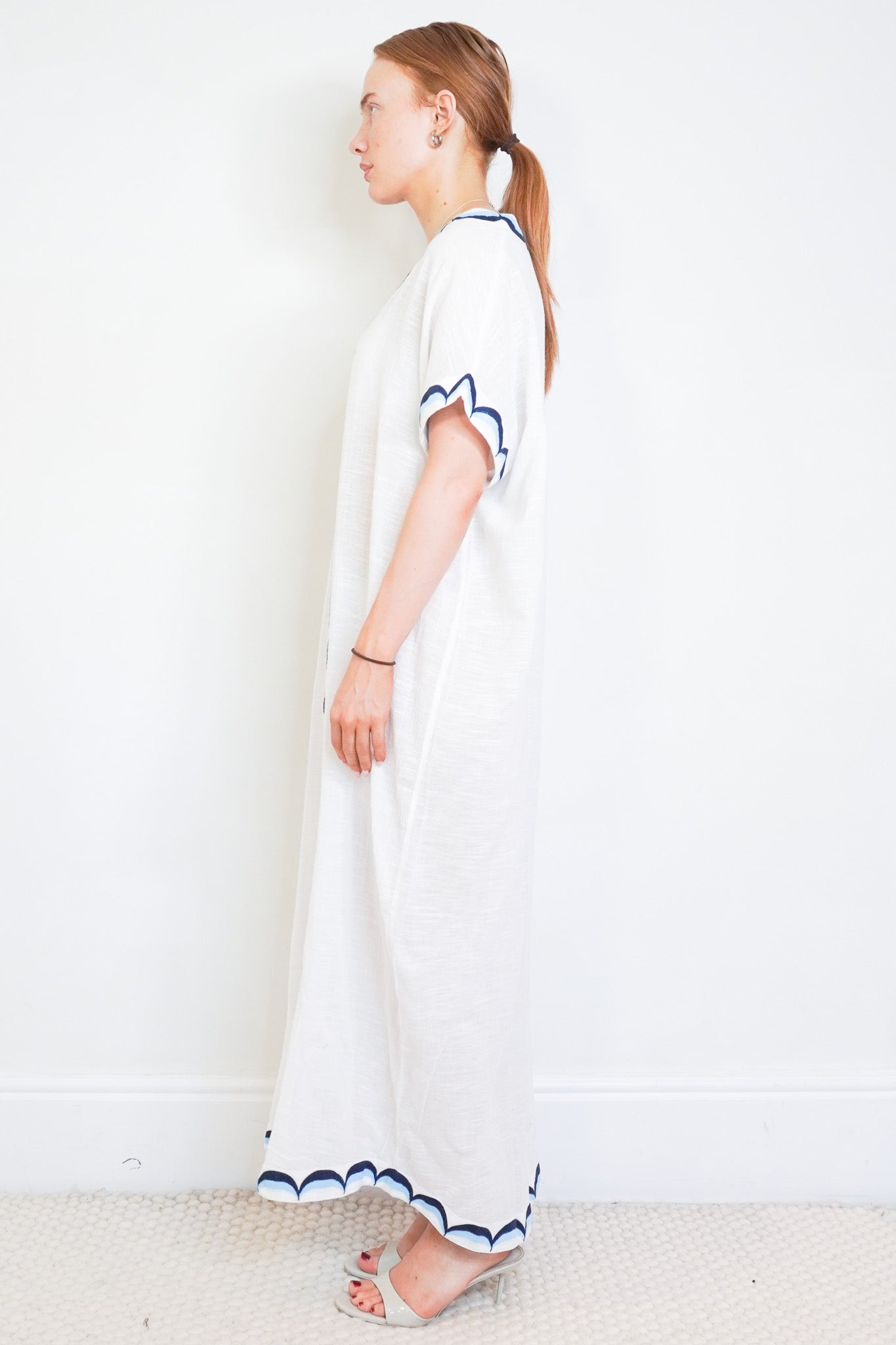 Side image of the Rae Feather Blue Dress