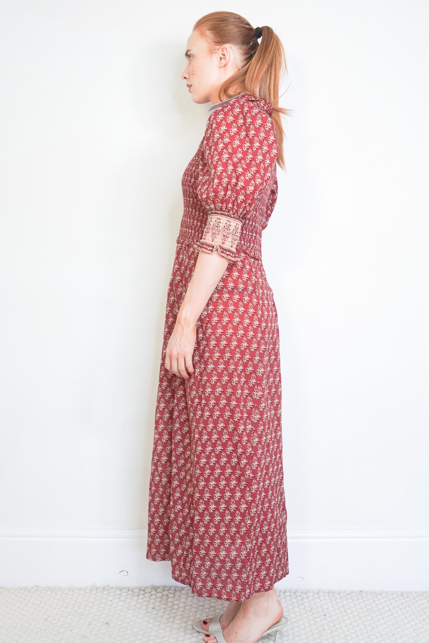 Side image of the Sea New York Shirred Dress