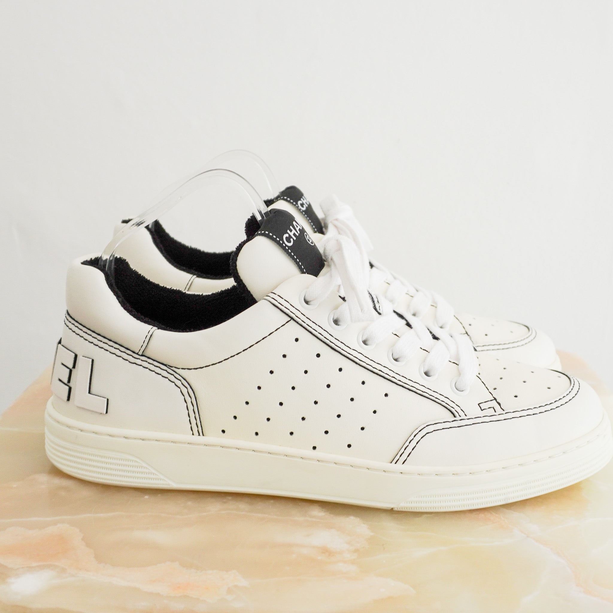 Side photo of the Chanel Air Force 1