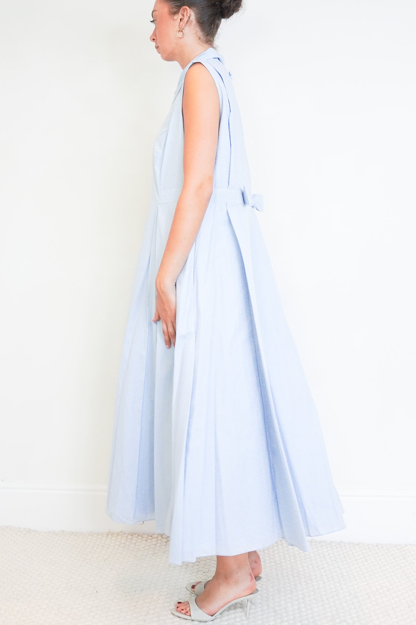 Side photo of the Erdem Blue Sleeveless Event Dress