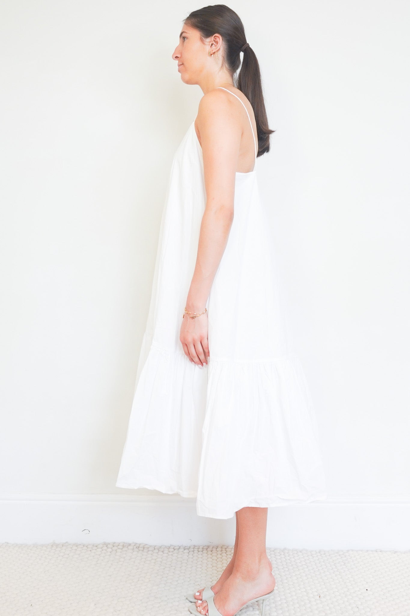 Side photo of the Front photo of the Anine Bing White Summer Dress
