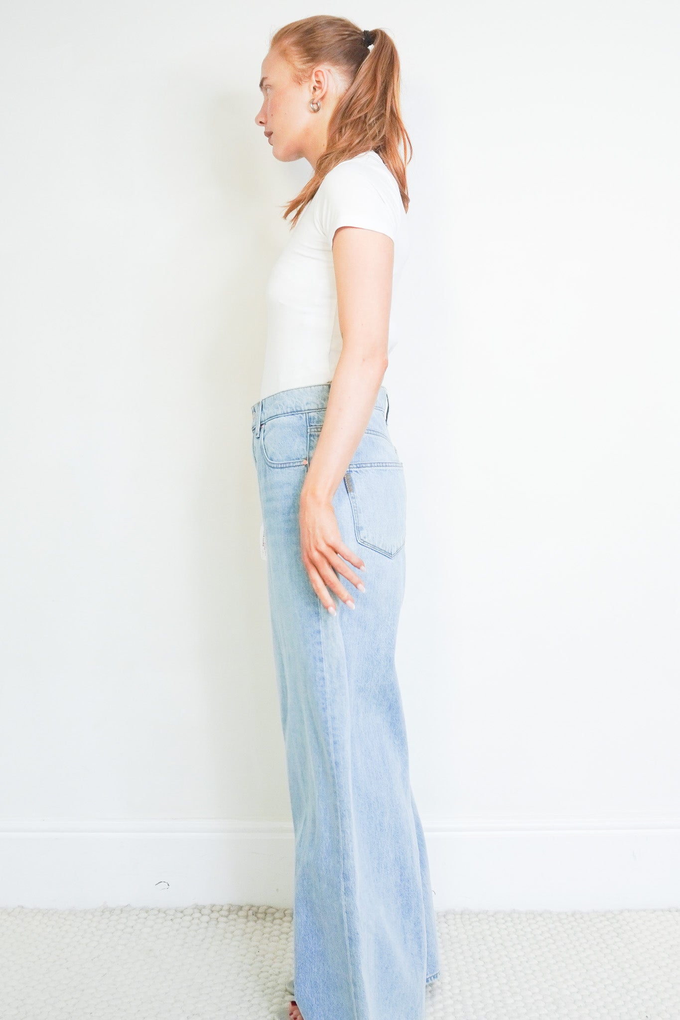 Side photo of the PAIGE Cameron Wide Leg Jeans