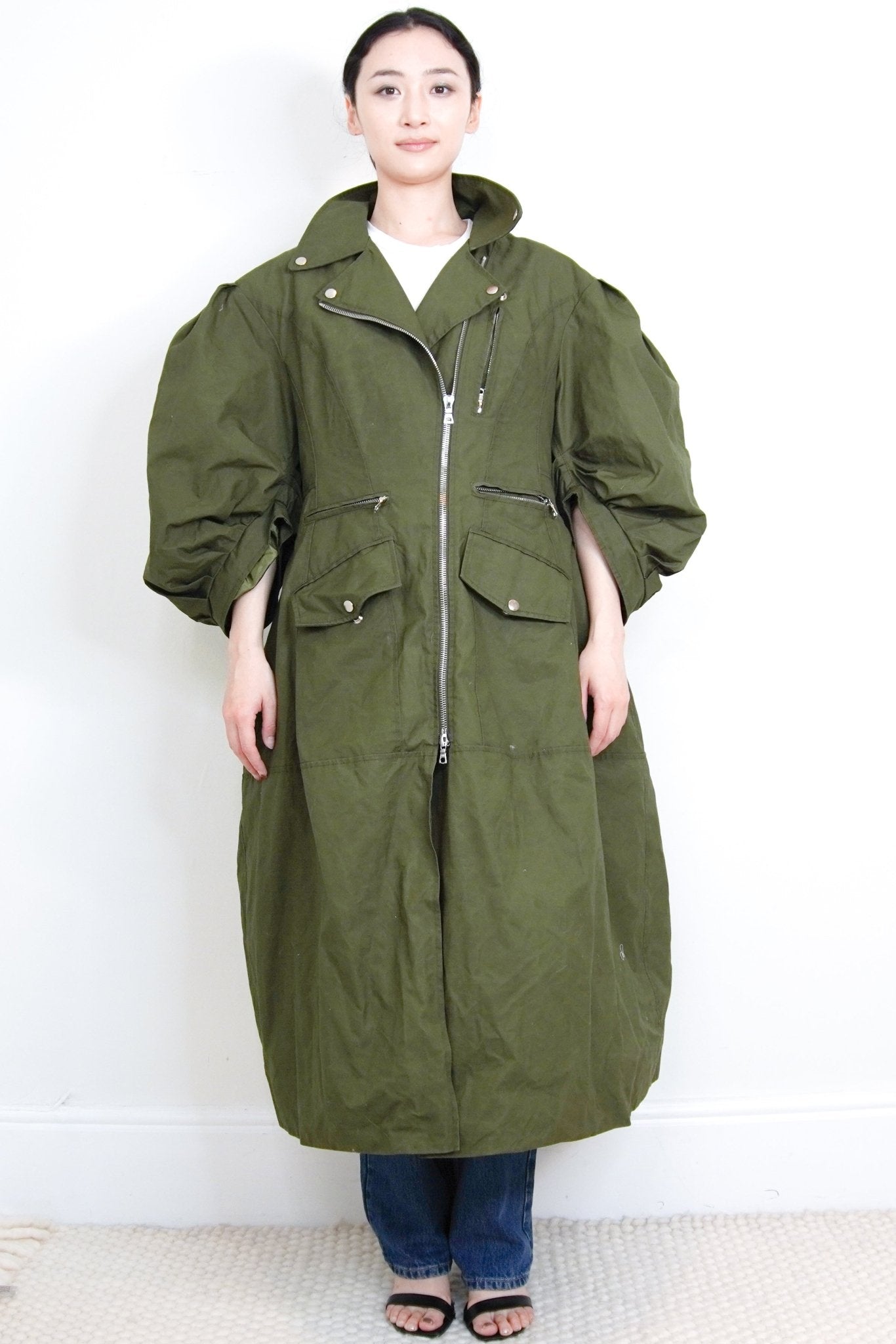 Simone Rocha Green Long Line Parka RRP £1500 | Authentic Preloved - Reloved Again