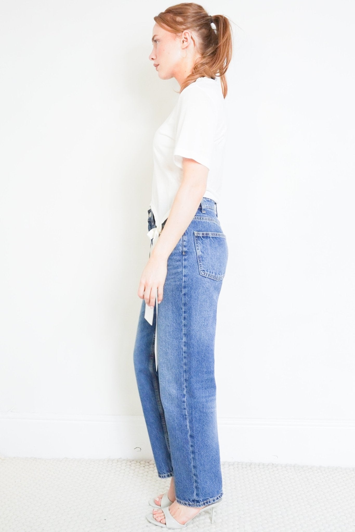 Simone Rocha White Crop Top with Satin Bow Detail (RRP £150) | Authentic Preloved - Reloved Again