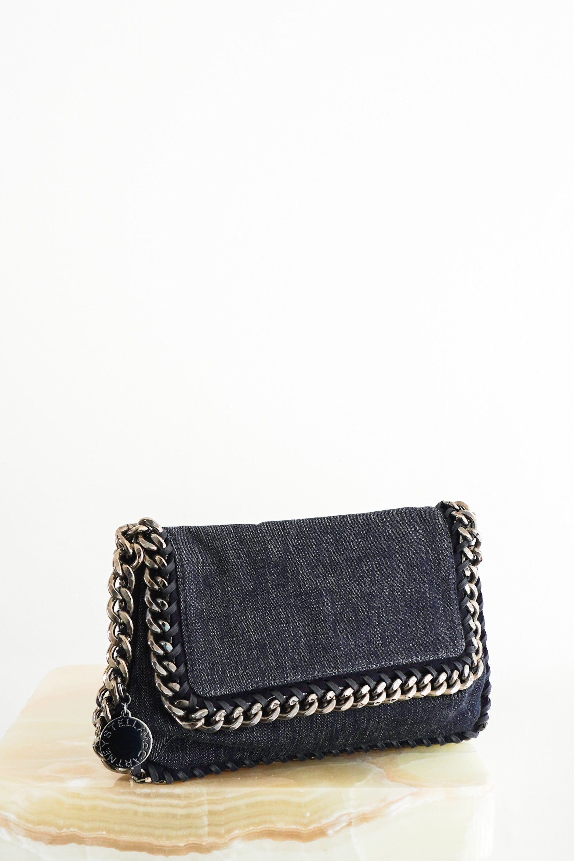 Stella-McCartney-Blue-Denim-Falabella-Shoulder-Bag-front-picture-Chelsea-London