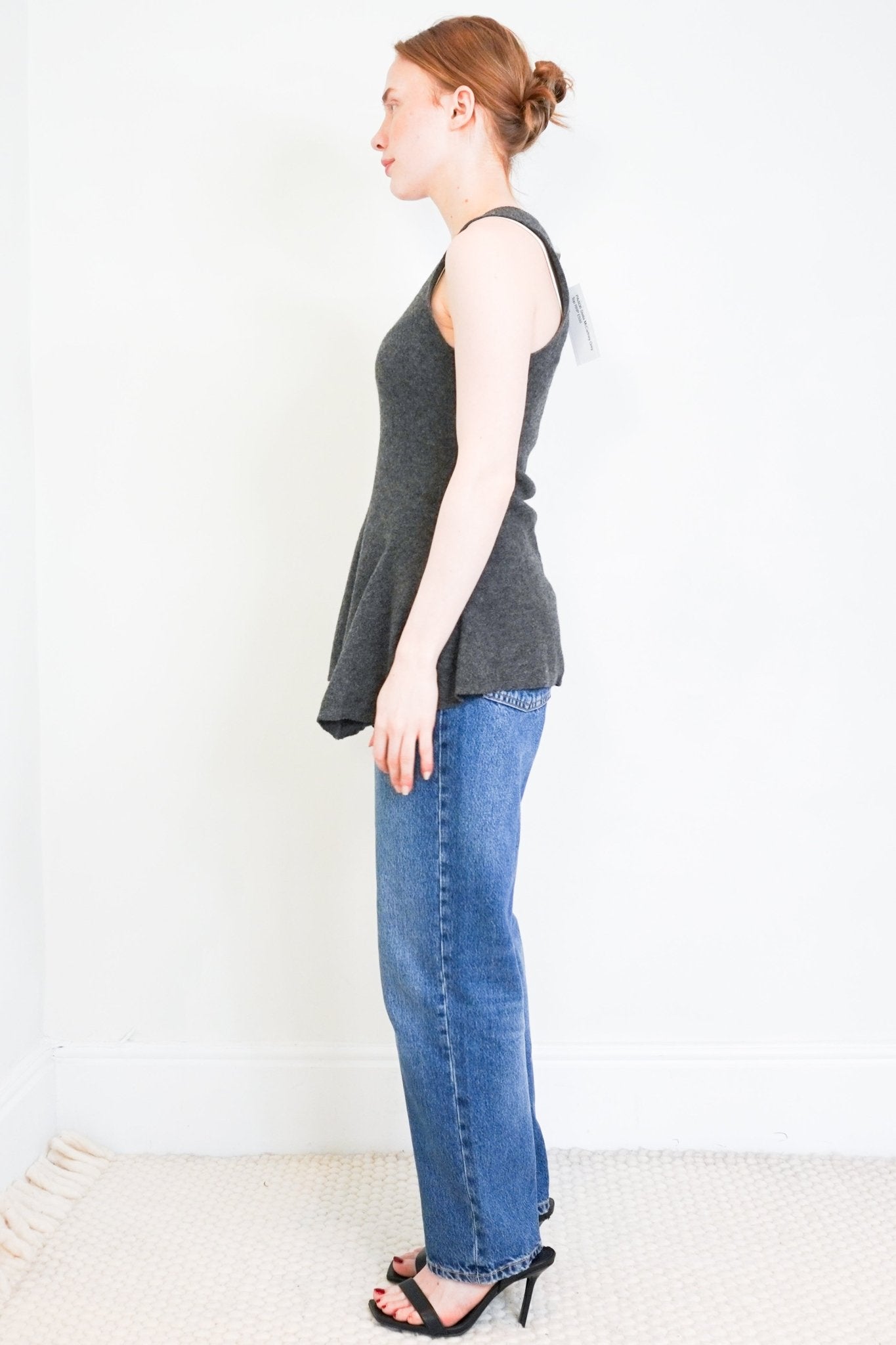 Stella McCartney Grey Wool Peplum Top RRP £400 | Authentic Preloved - Reloved Again