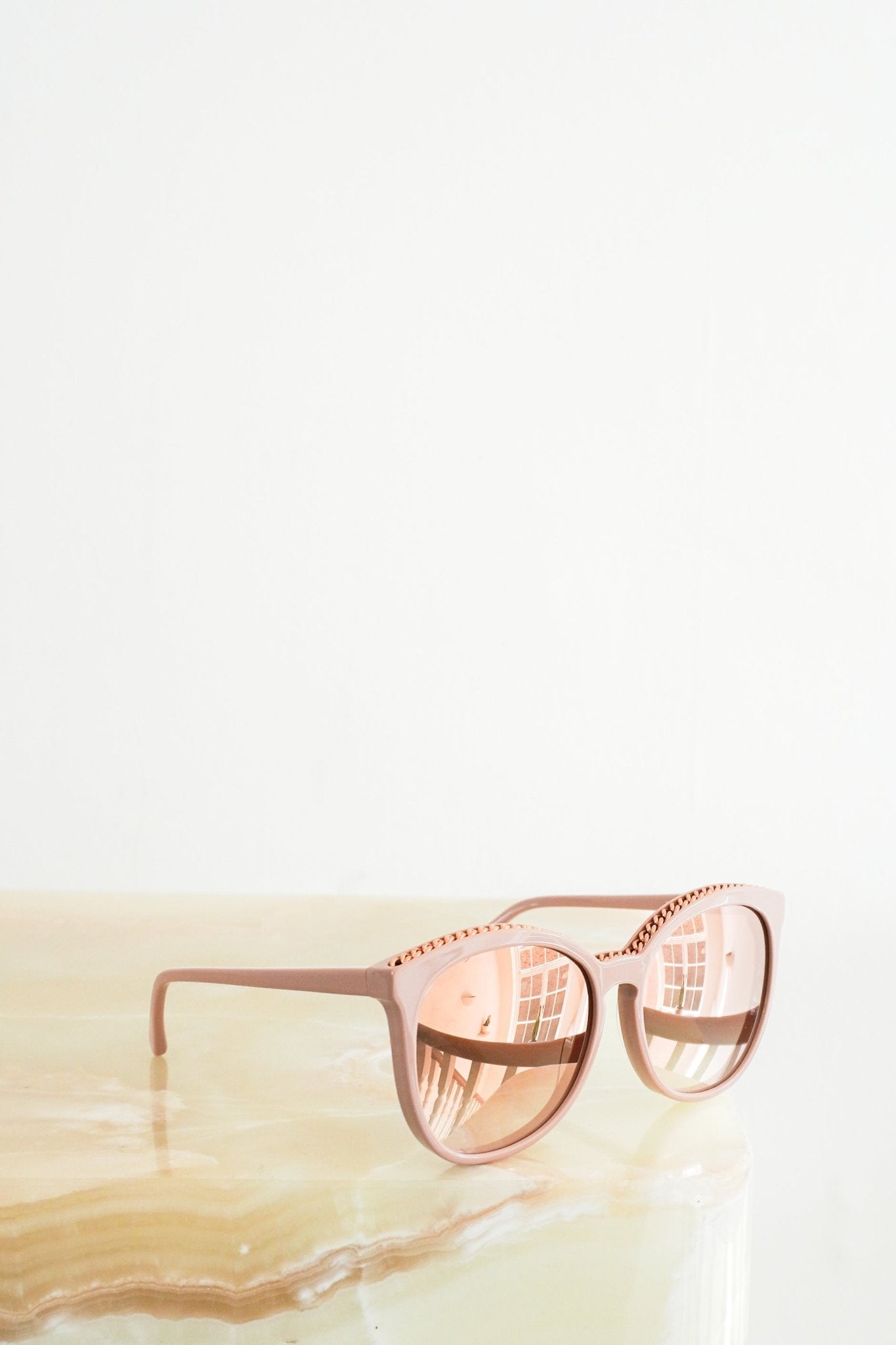 Stella-McCartney-Pink-Falabella-Chain-Sunglasses-front-picture-Chelsea-London