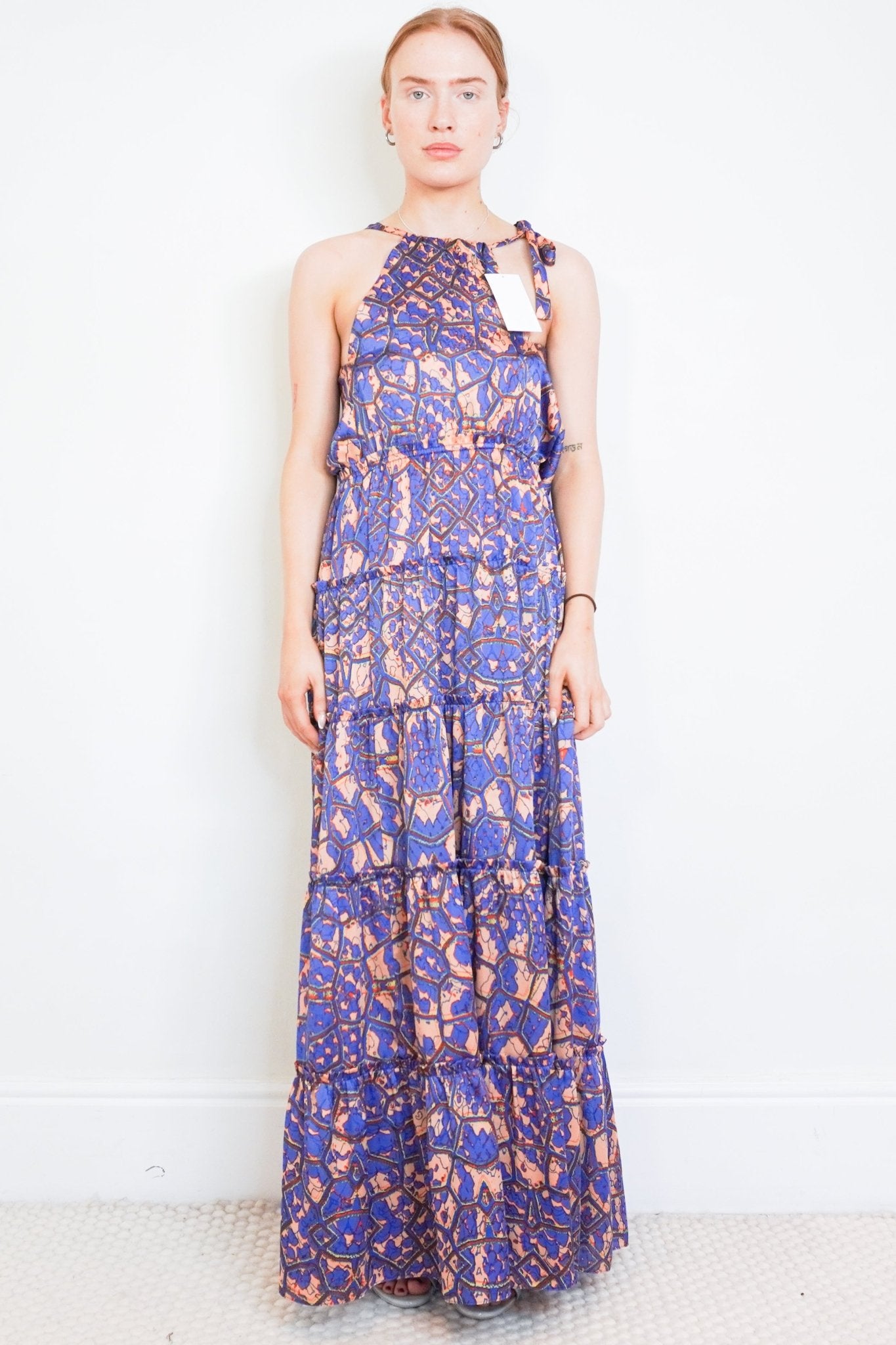 TBags Los Angeles Dark Blue Maxi Dress (RRP £250) | Authentic Preloved - Reloved Again