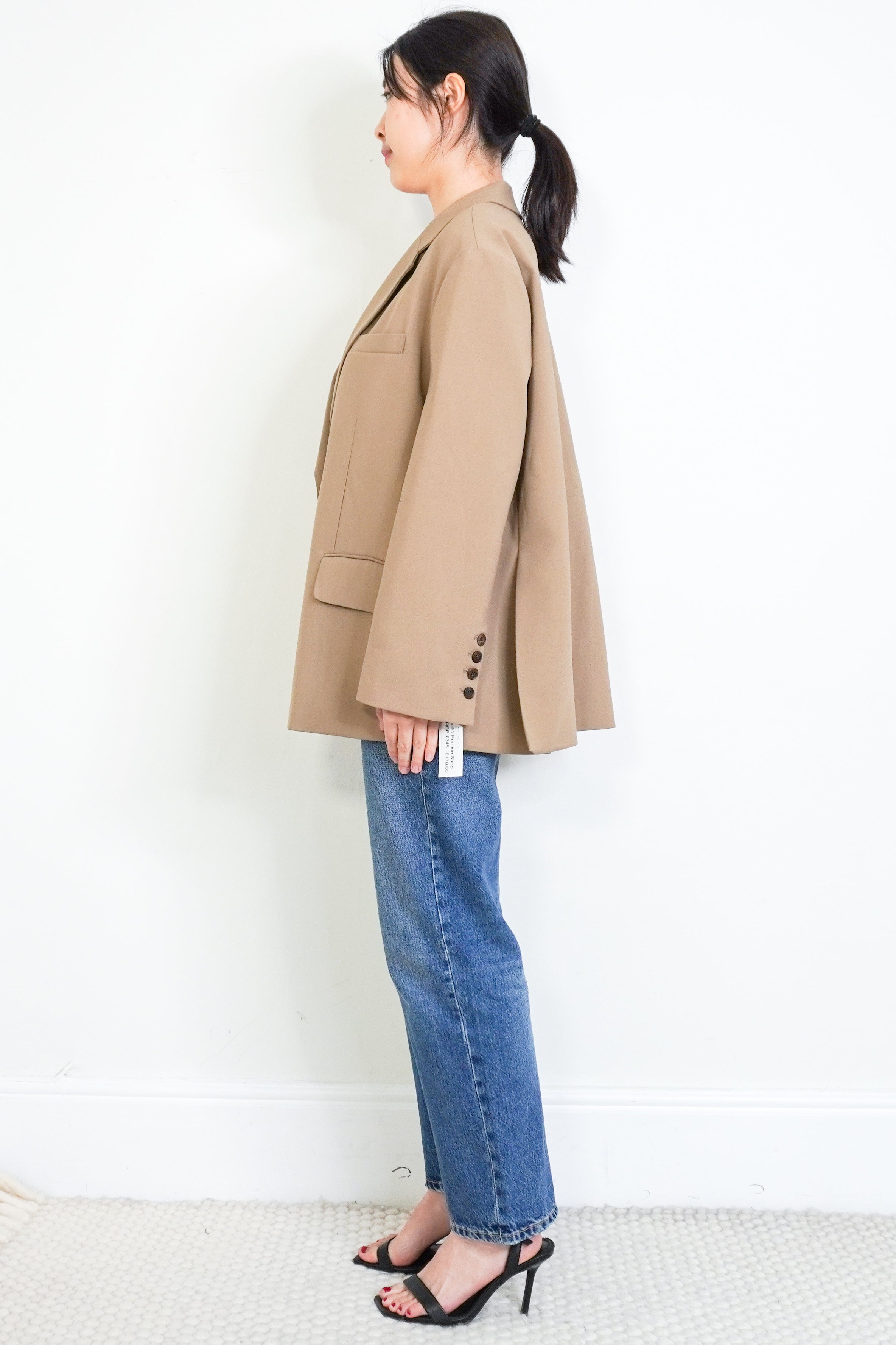 The-Frankie-Shop-Beige-Tailored-Jacket-side-picture-Chelsea-London