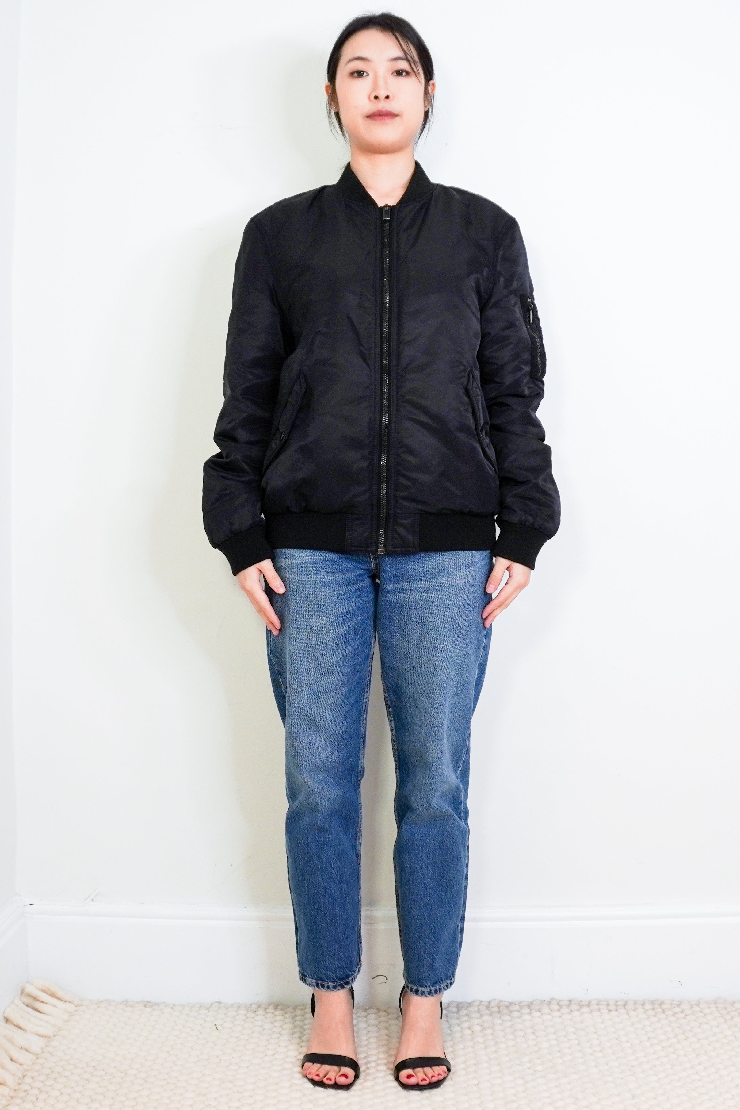 The-Kooples-Black-Bomber-Jacket-front-picture-Chelsea-London