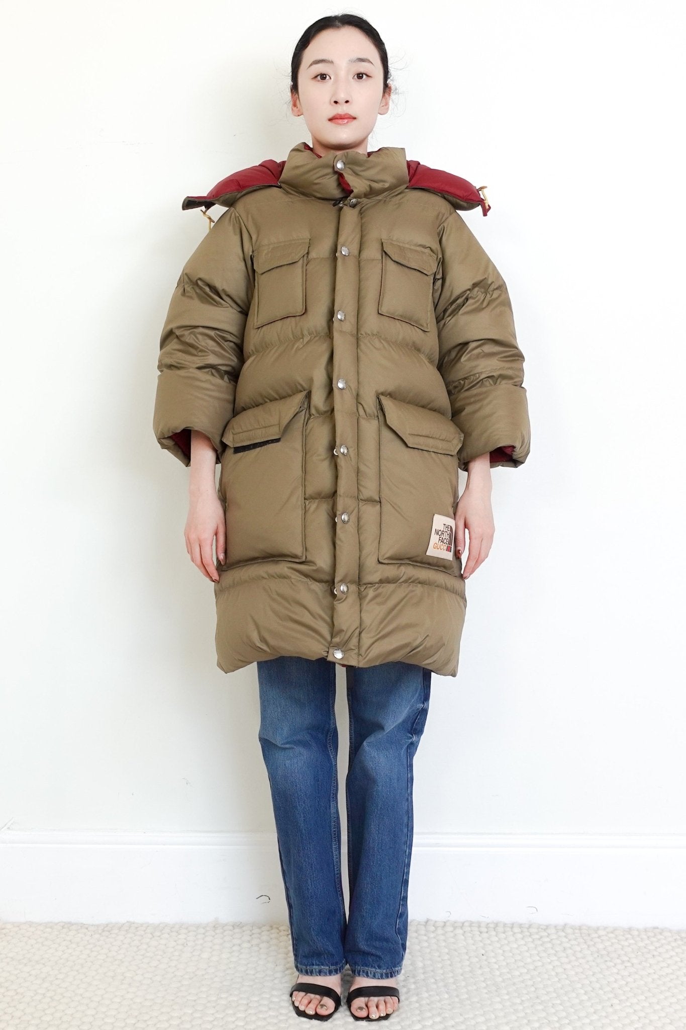 The North Face X Gucci Khaki Oversized Down Parka RRP £2500 | Authentic Preloved - Reloved Again
