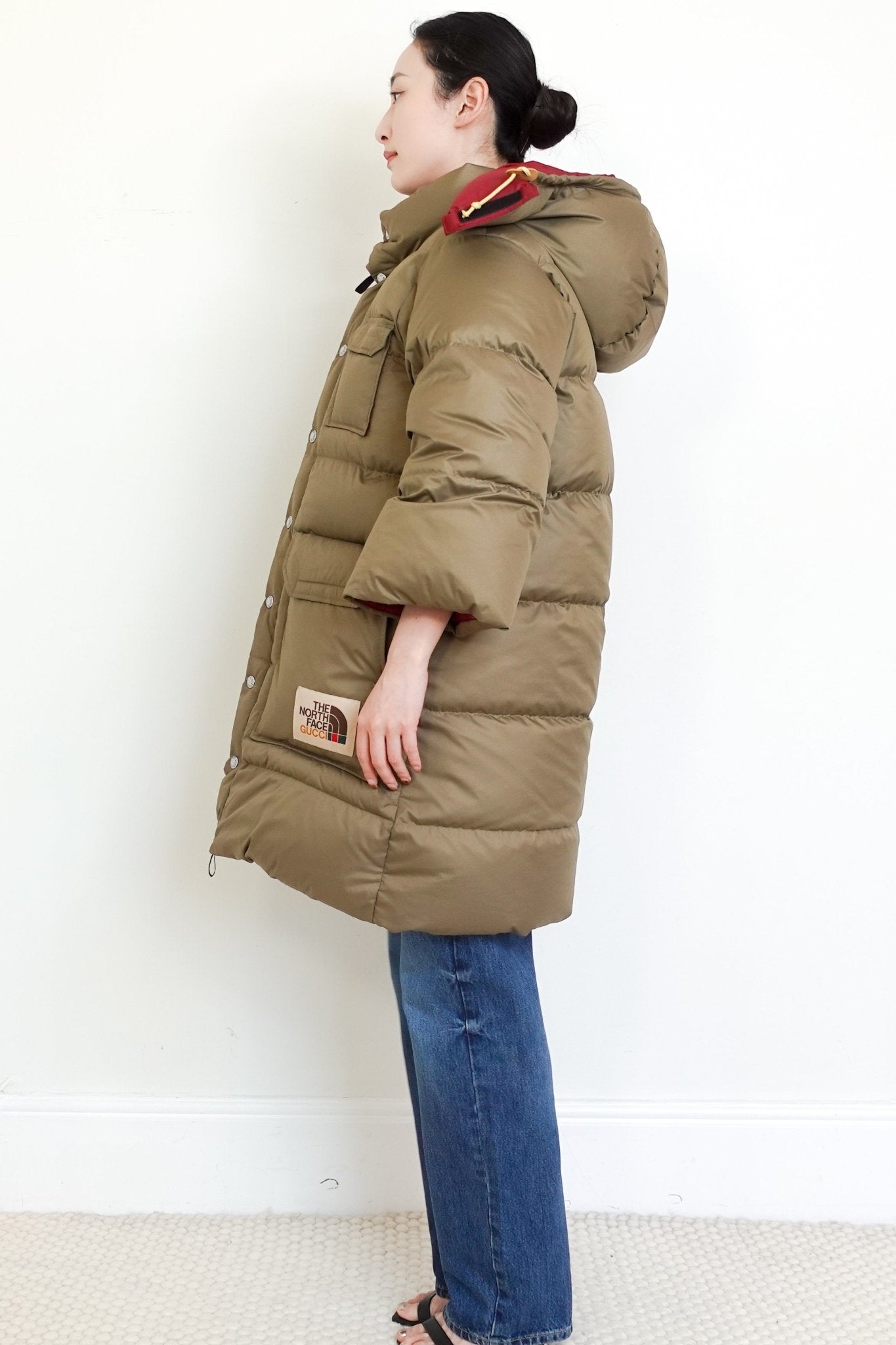 The North Face X Gucci Khaki Oversized Down Parka RRP £2500 | Authentic Preloved - Reloved Again