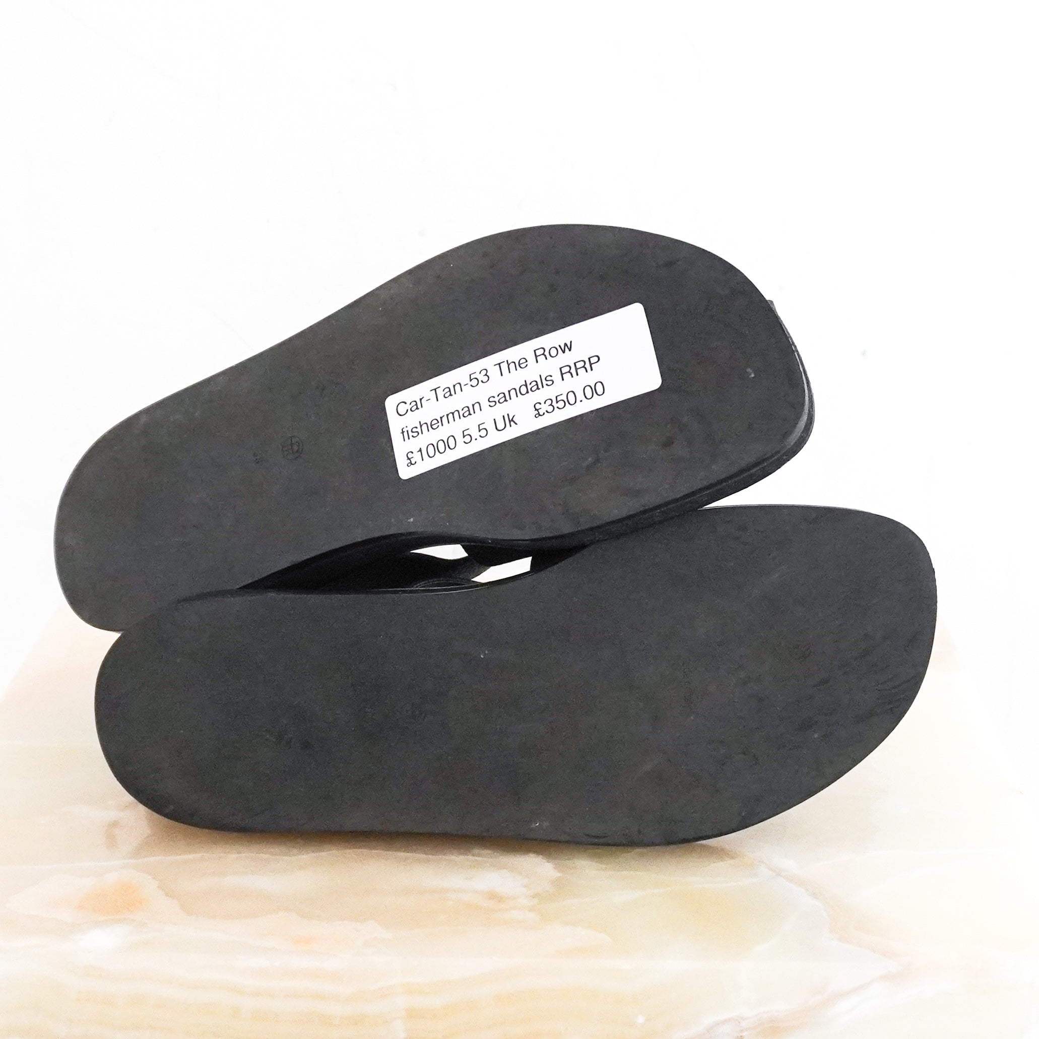 The-Row-Black-Fisherman-Sandals-bottom-picture-Chelsea-London