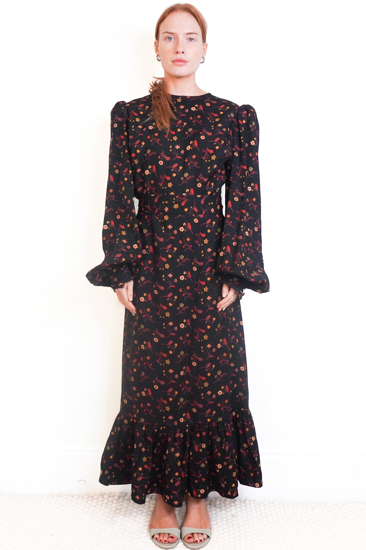 The Vampires Wife Black Floral Dress (RRP £1700) | Authentic Preloved front