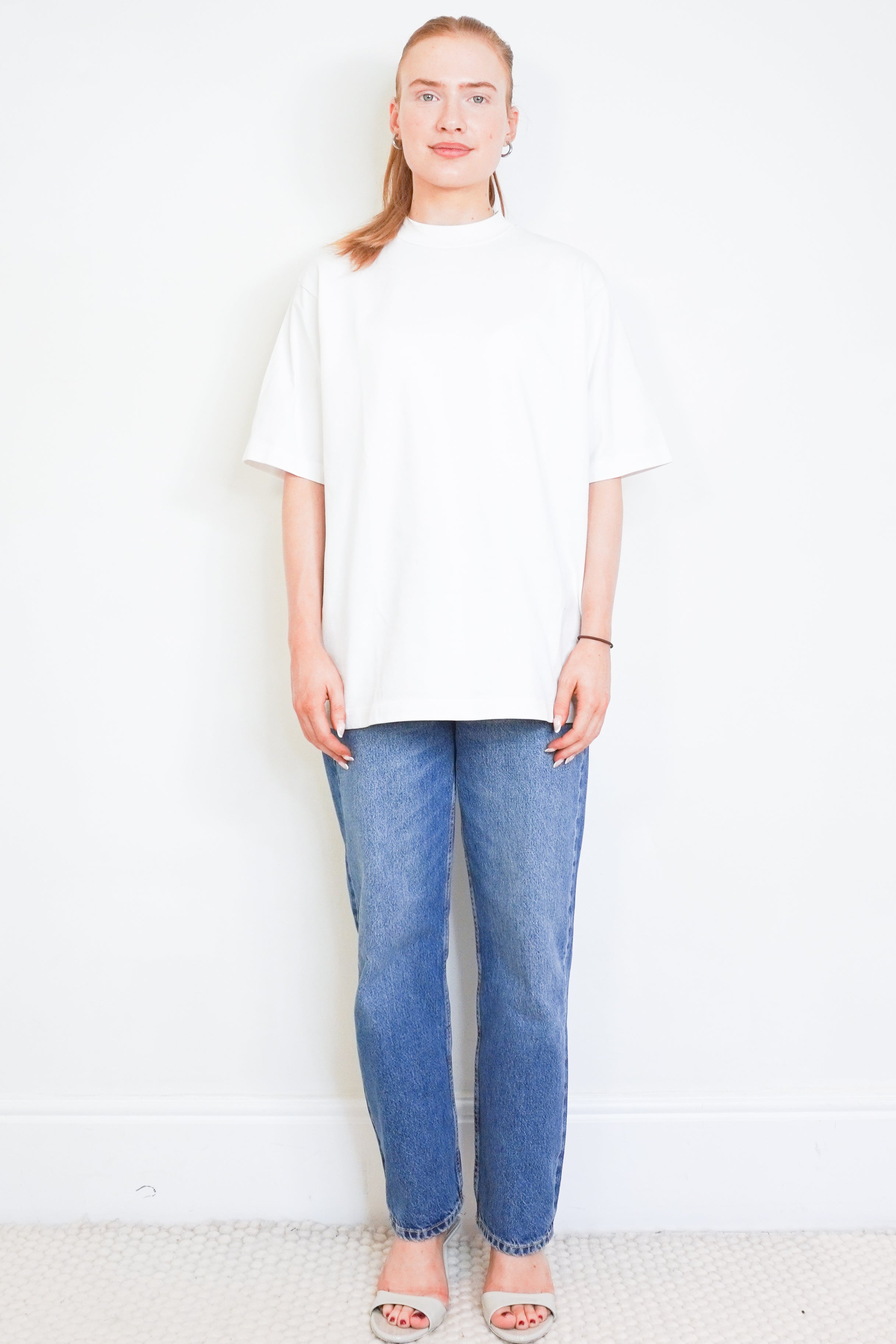 Tibi White Cotton Oversized T-Shirt front photo chelsea london