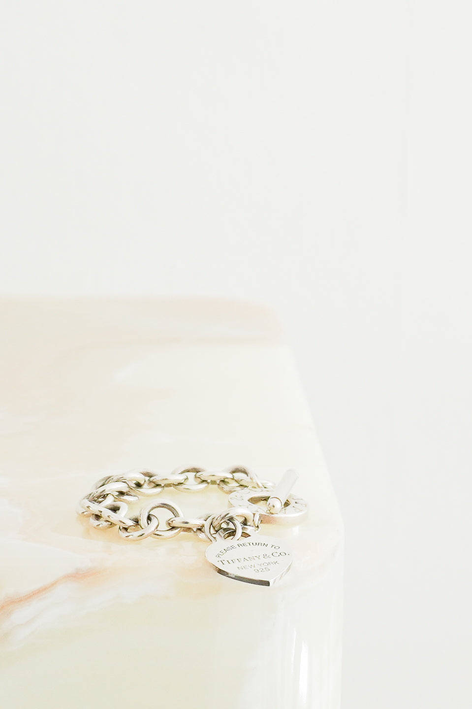 Tiffany & Co. Small Return to Tiffany Heart Tag Toggle Bracelet front photo chelsea london
