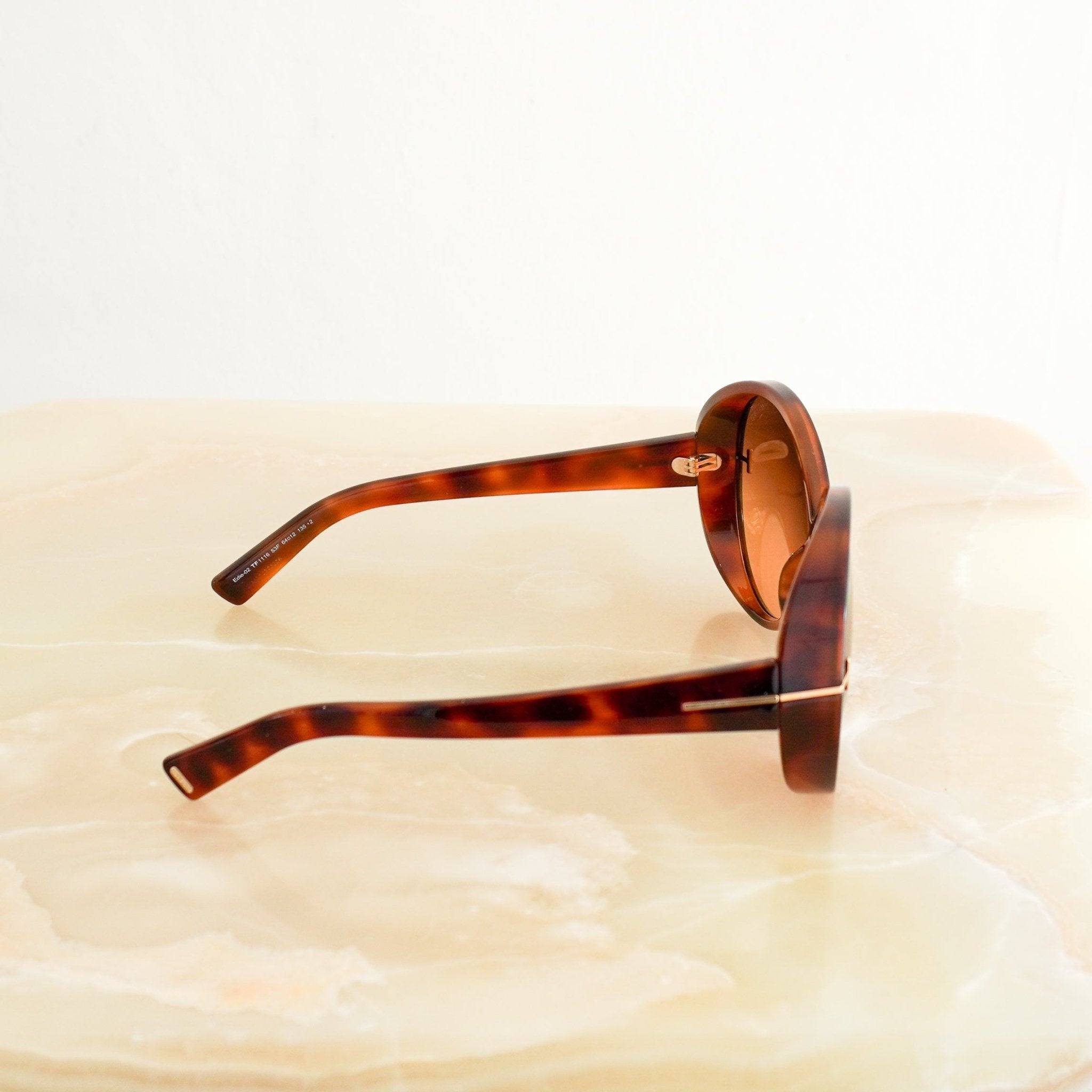 Tom Ford Edie-02 TF1116 53F Brown Havana Round Sunglasses (RRP £400) | Authentic Preloved FINAL SALE - Reloved Again