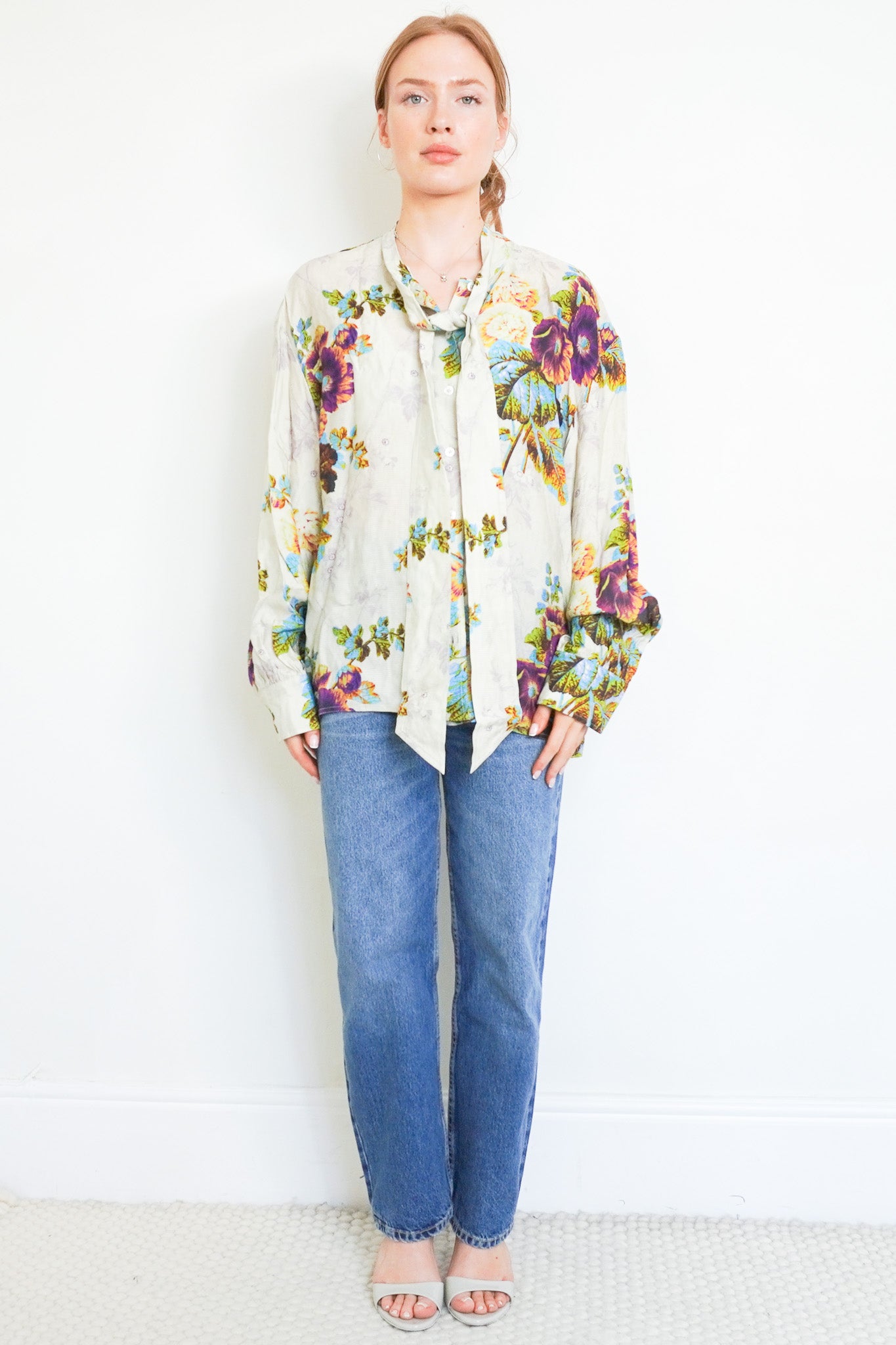 NEW Tory Burch Printed Bow Blouse RRP £465 | Authentic Preloved - Reloved Again