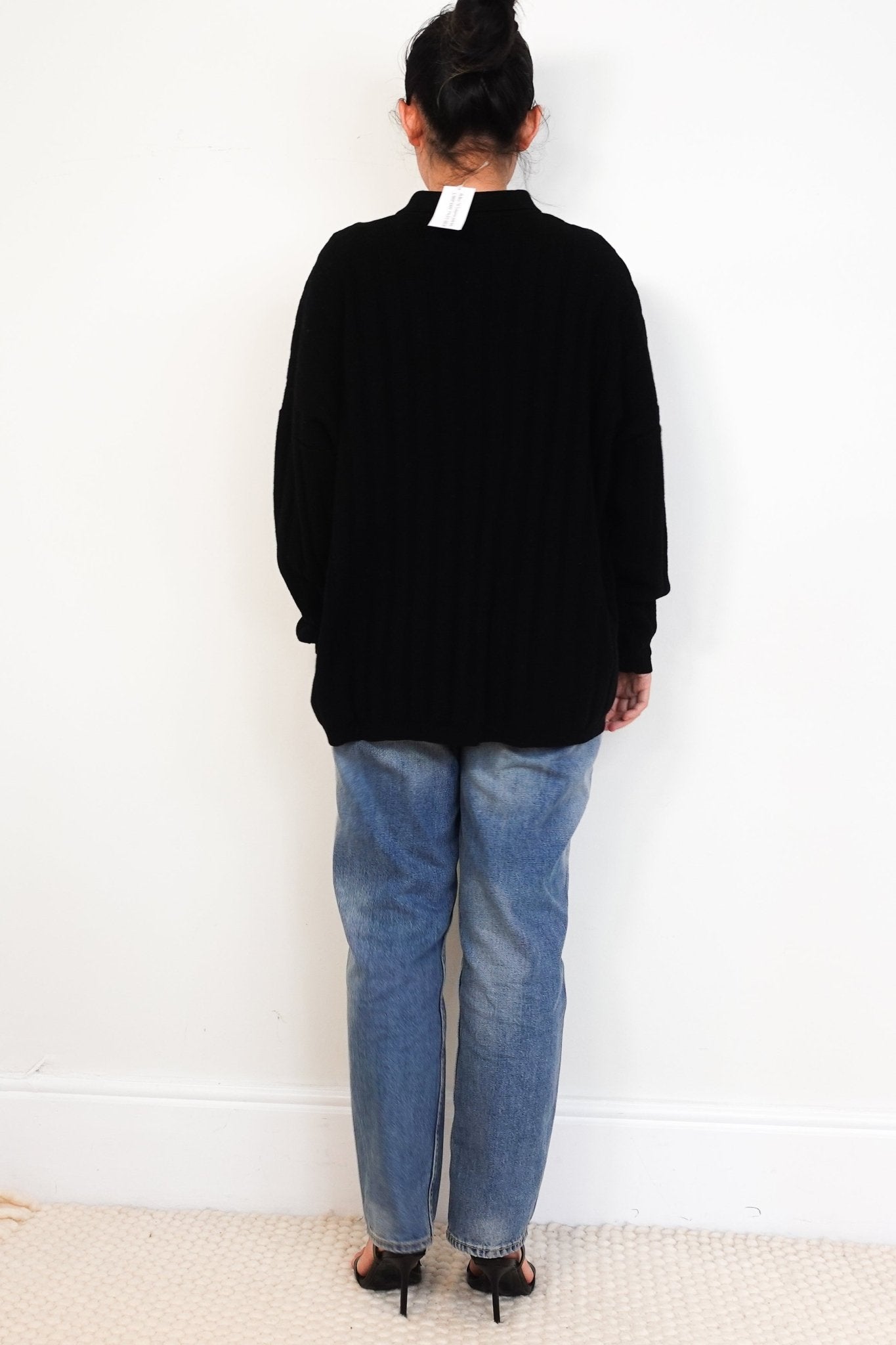 Toteme Black Polo Knit Pocket Jumper RRP £400 | Authentic Preloved - Reloved Again