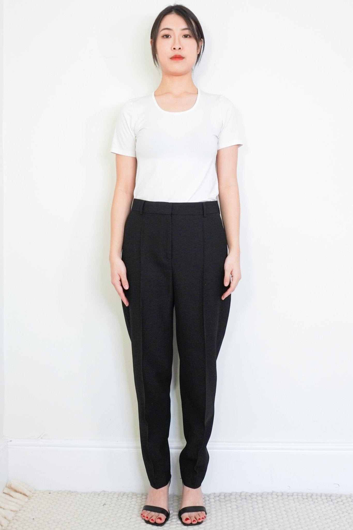 Toteme Black Sewn - Pleat Wool - Blend Trousers RRP £380 | Authentic Preloved - Reloved Again