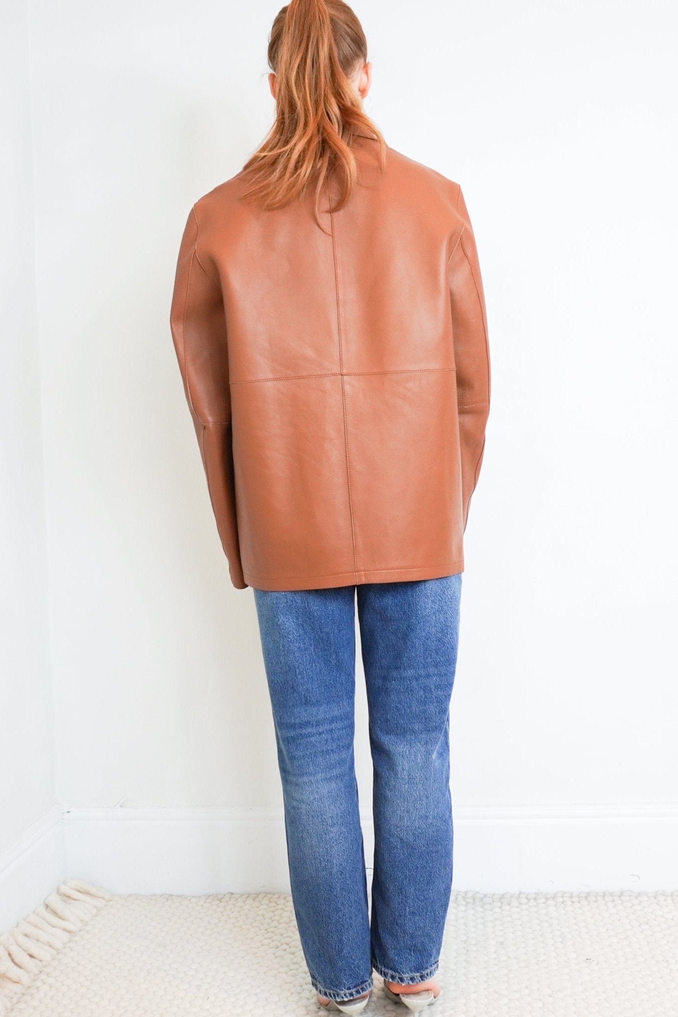 Toteme Brown Leather Blazer RRP £2000 | Preloved Authentic - Reloved Again