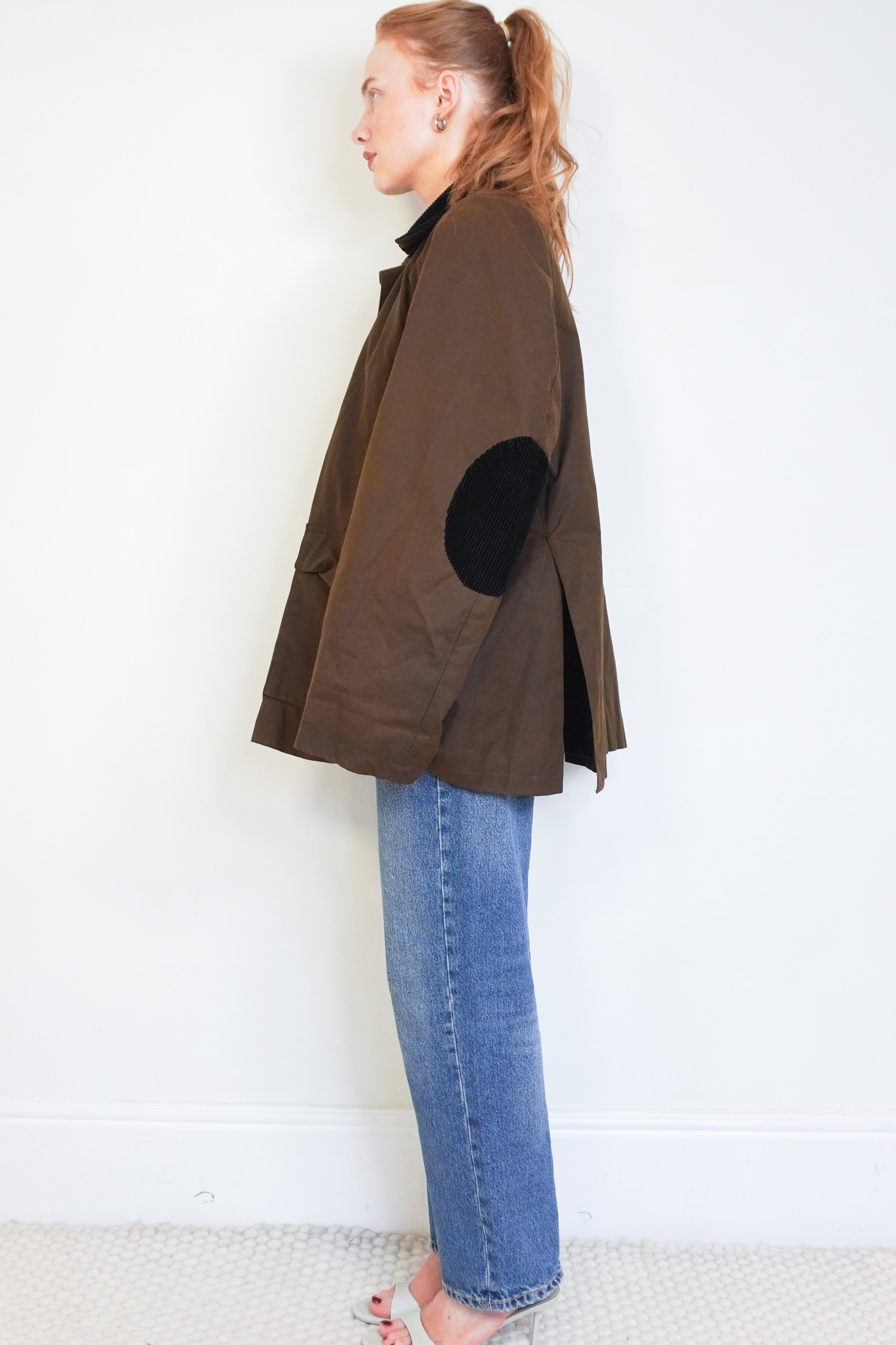 Toteme Brown Wax Country Jacket side photo chelsea london